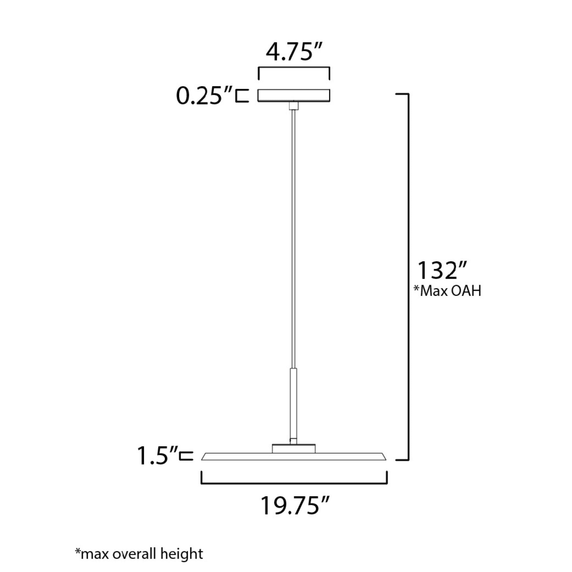 Berliner 20" LED Pendant, Black Finish