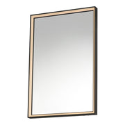 Bevel 24" x 30" LED Mirror, Brushed Black Finish