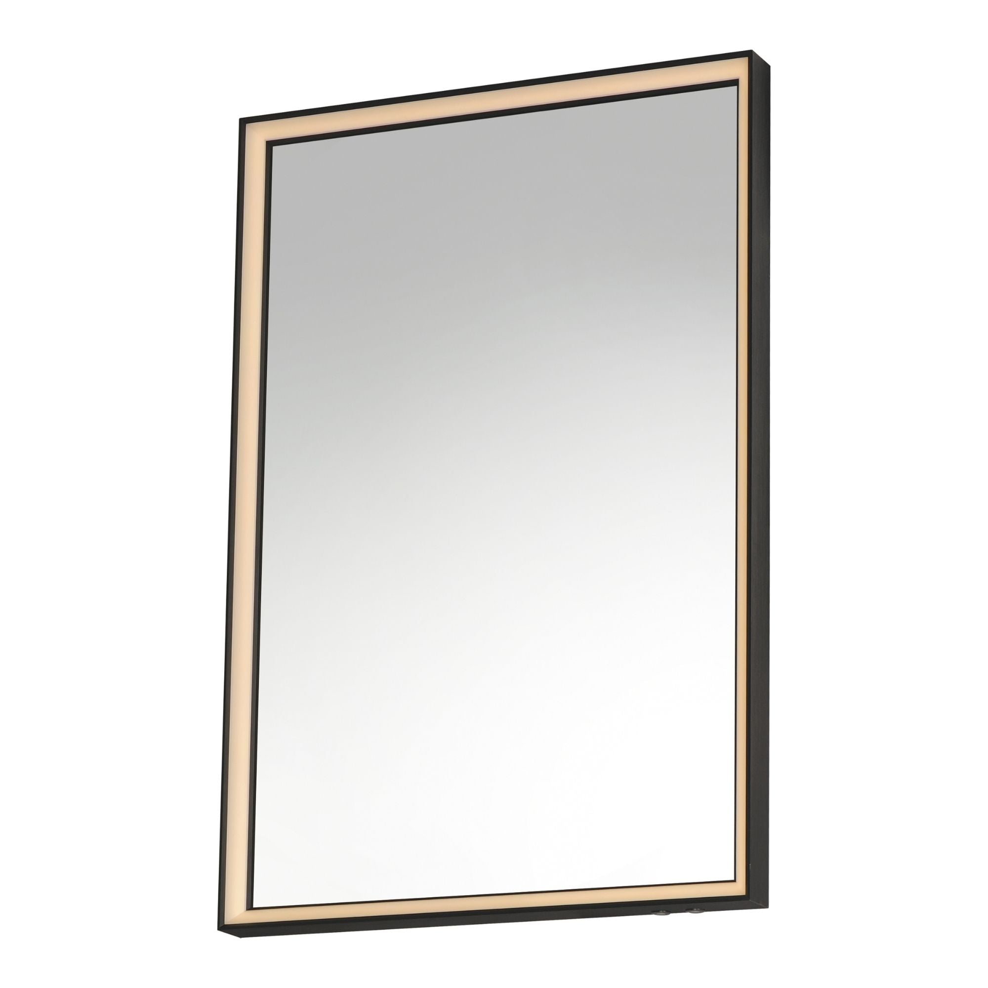 Bevel 24" x 30" LED Mirror, Brushed Black Finish