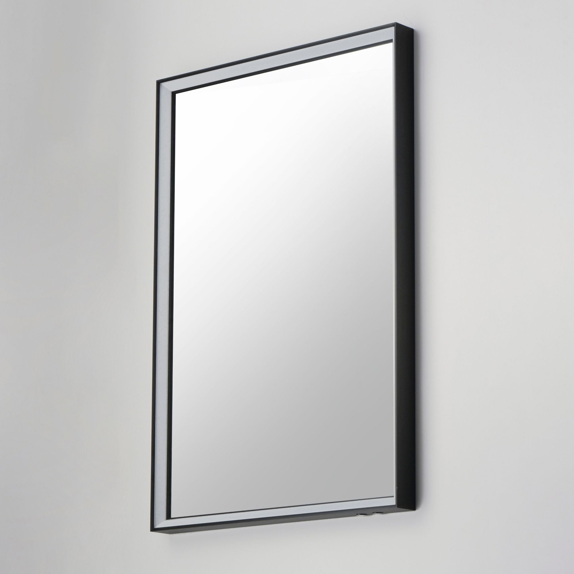 Bevel 24" x 30" LED Mirror, Brushed Black Finish
