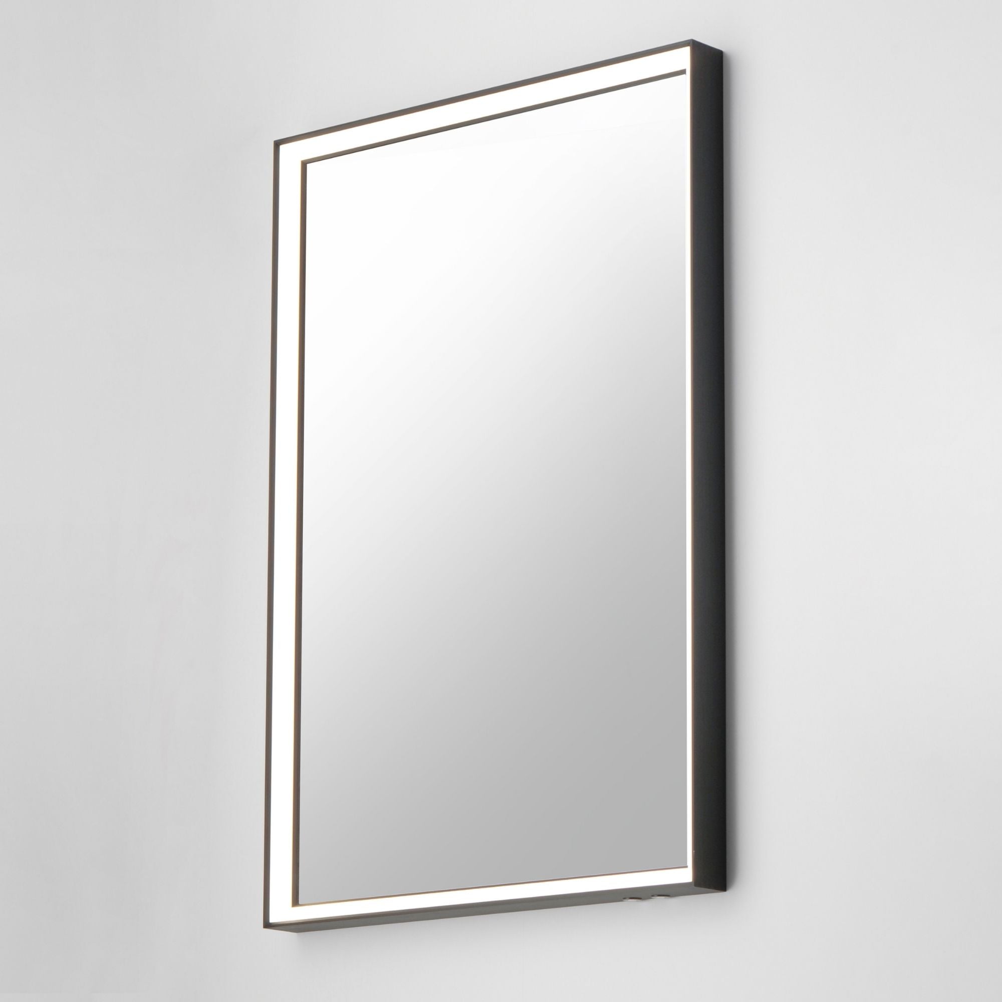 Bevel 24" x 30" LED Mirror, Brushed Black Finish
