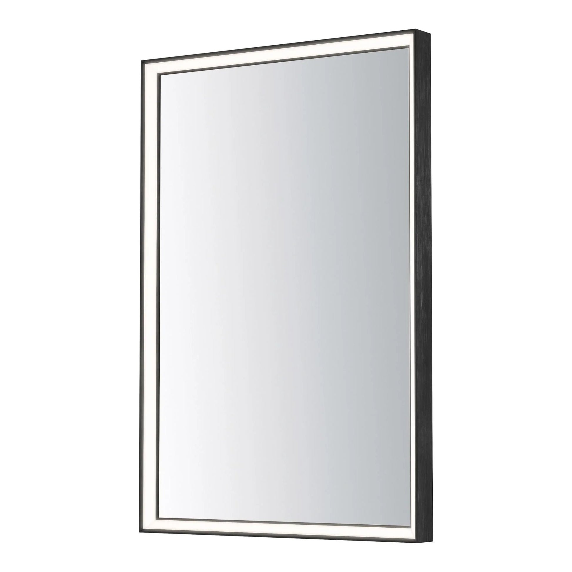 ET2 Lighting - Bevel 30" x 36" LED Mirror, Brushed Black Finish | Bees Lighting