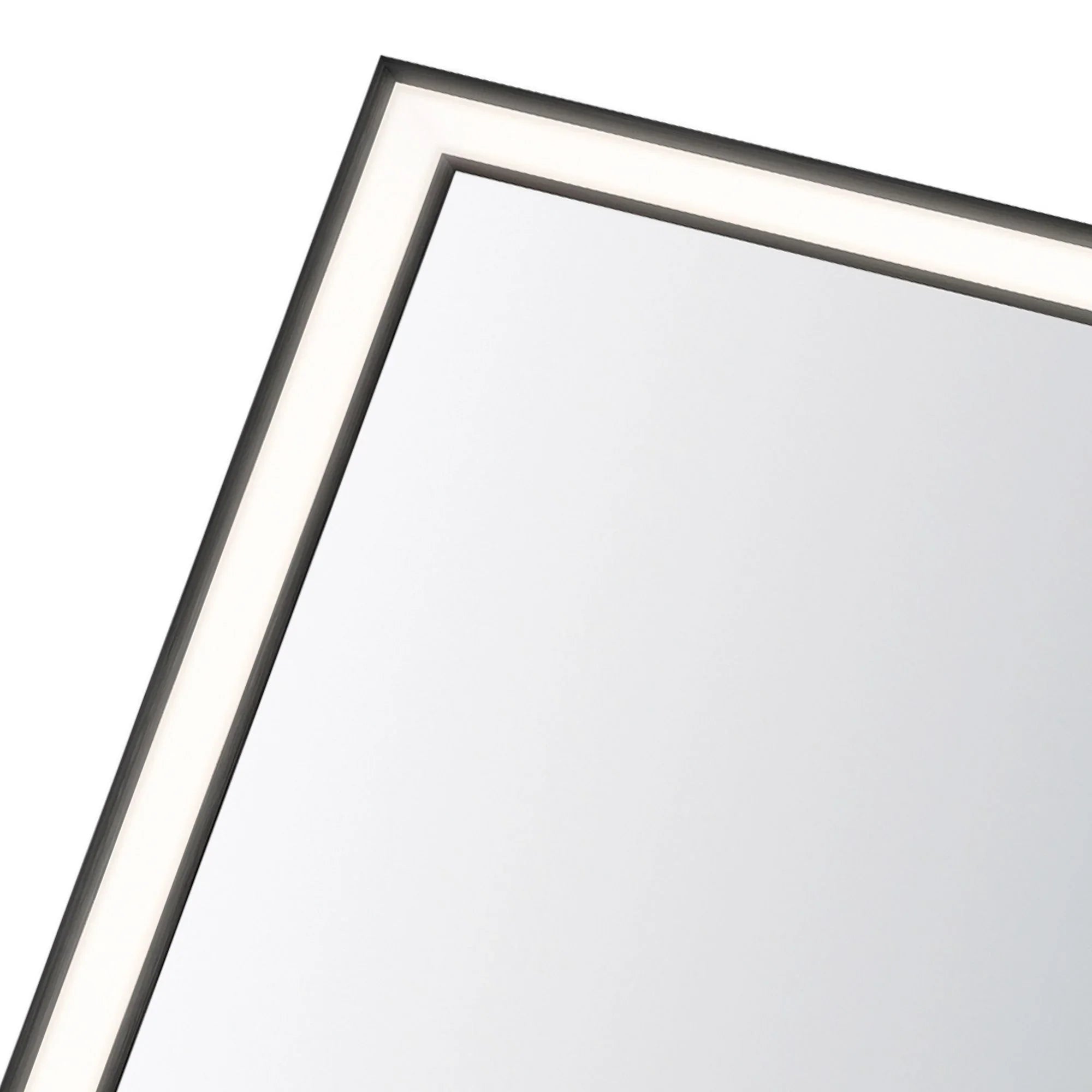 ET2 Lighting - Bevel 30" x 36" LED Mirror, Brushed Black Finish | Bees Lighting