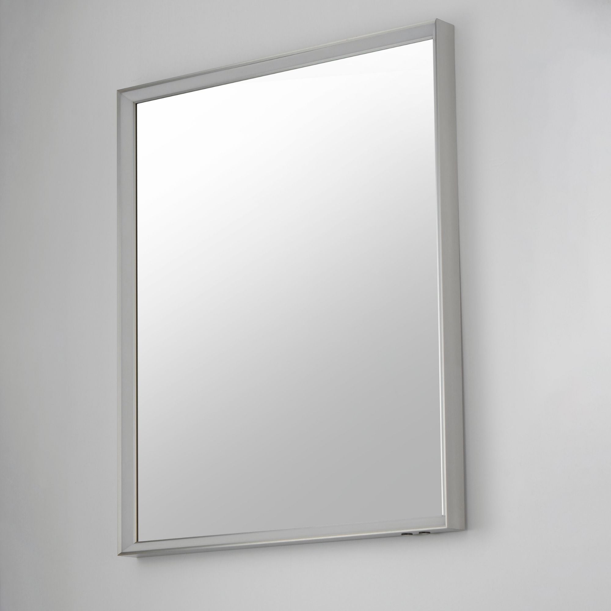 Bevel 30" x 36" LED Mirror, Satin Nickel Finish