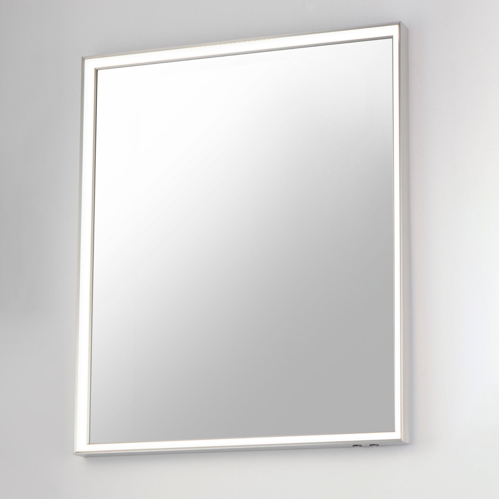 Bevel 30" x 36" LED Mirror, Satin Nickel Finish
