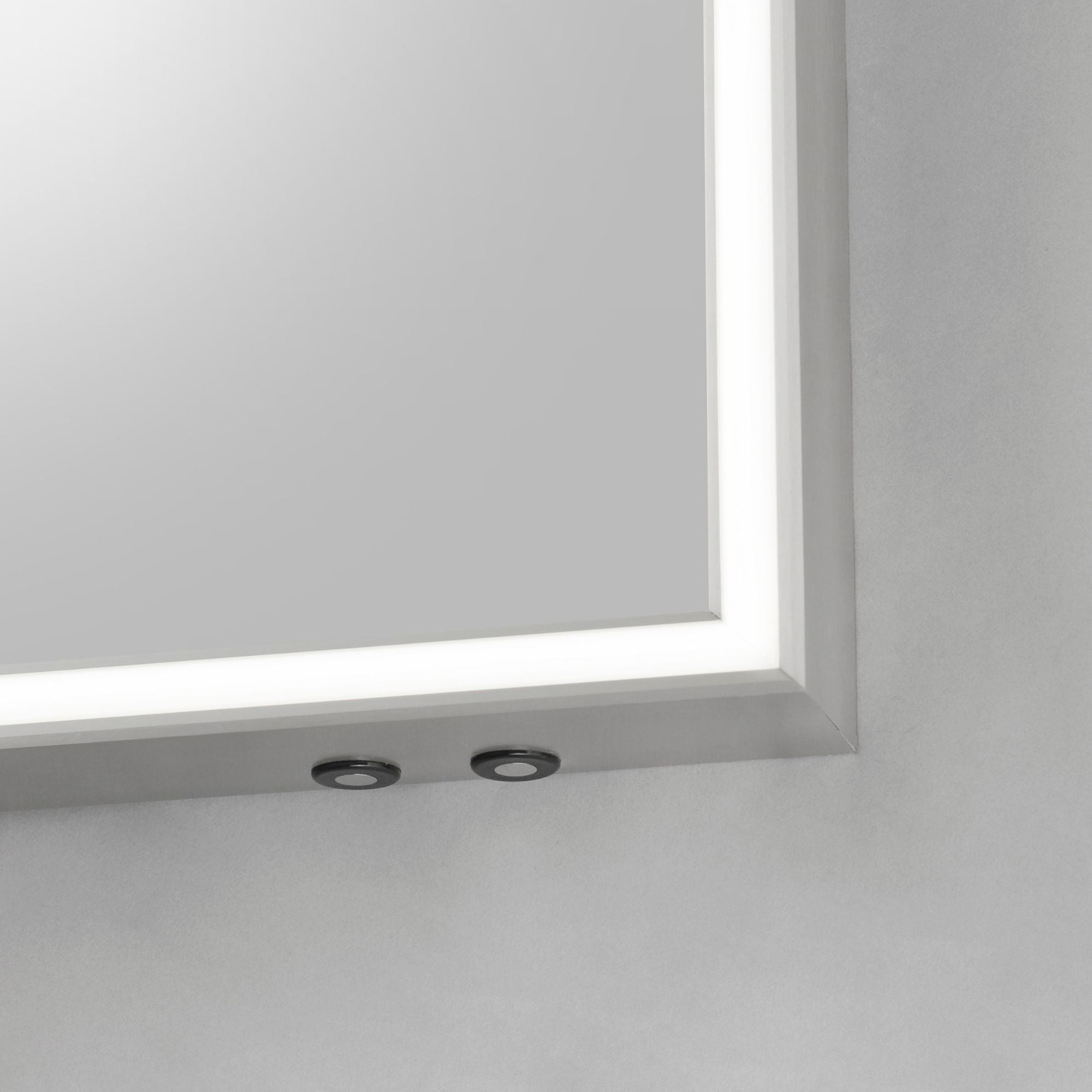 Bevel 30" x 36" LED Mirror, Satin Nickel Finish