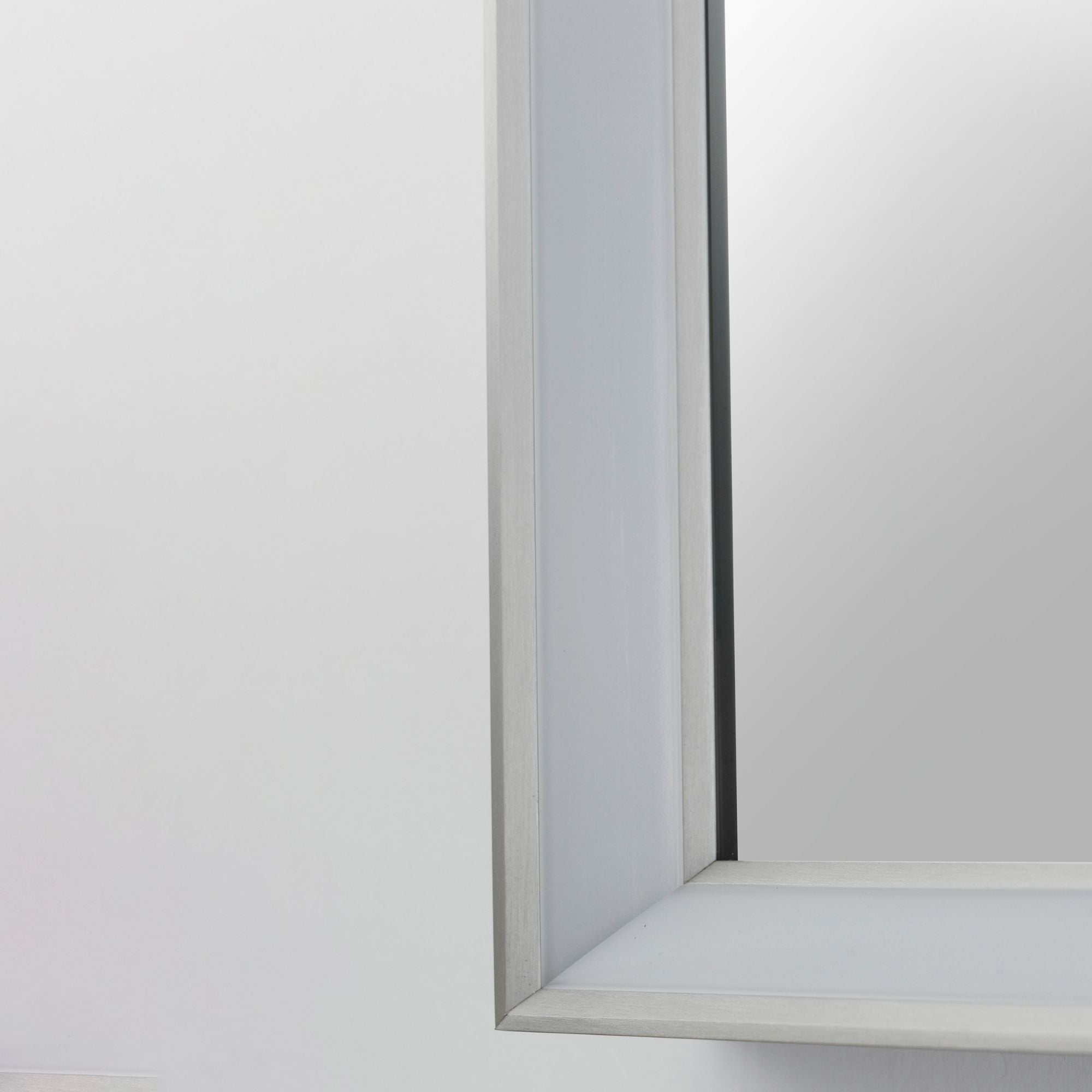 Bevel 30" x 36" LED Mirror, Satin Nickel Finish