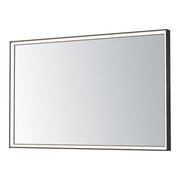 Bevel 48" x 30" LED Mirror, Brushed Black Finish