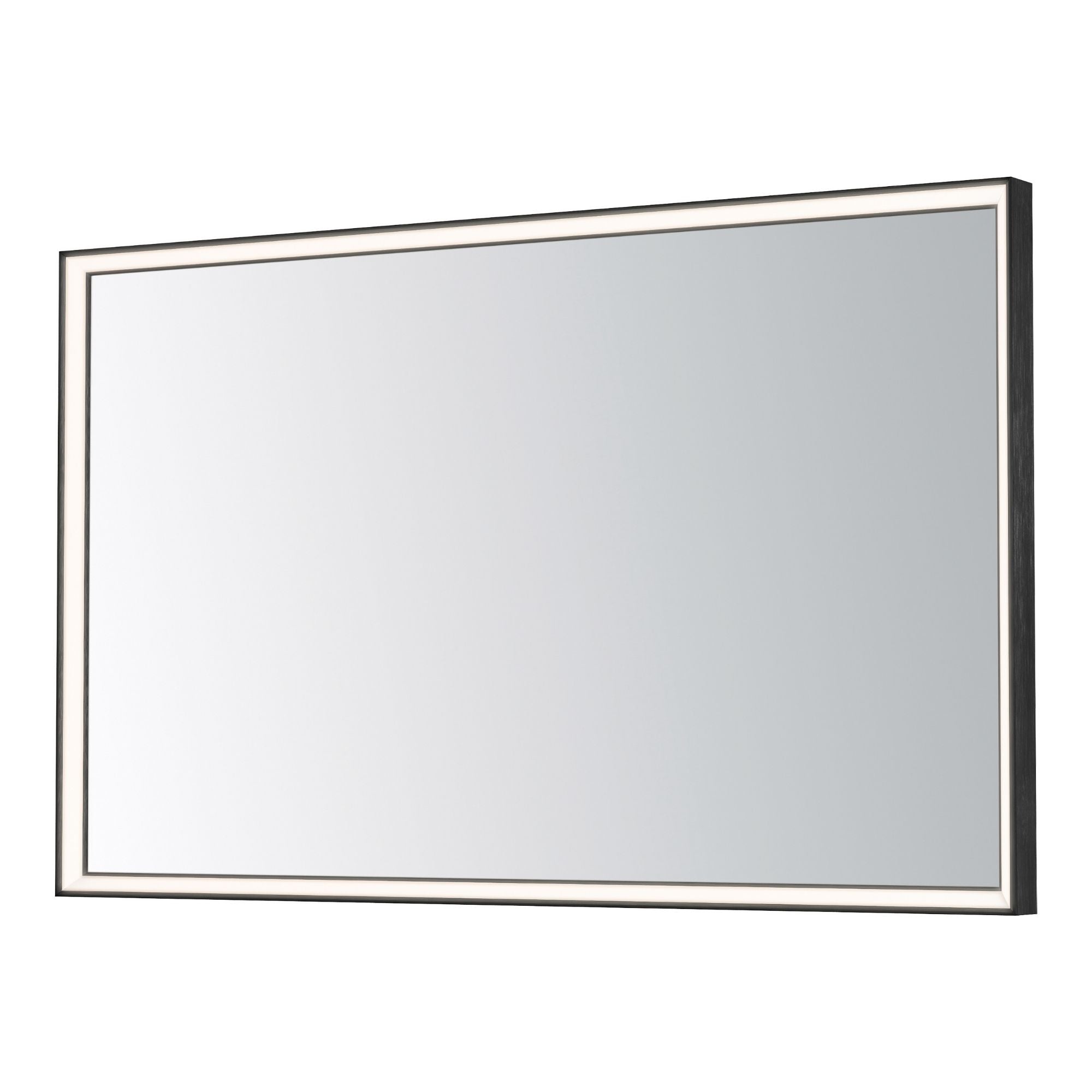 Bevel 48" x 30" LED Mirror, Brushed Black Finish