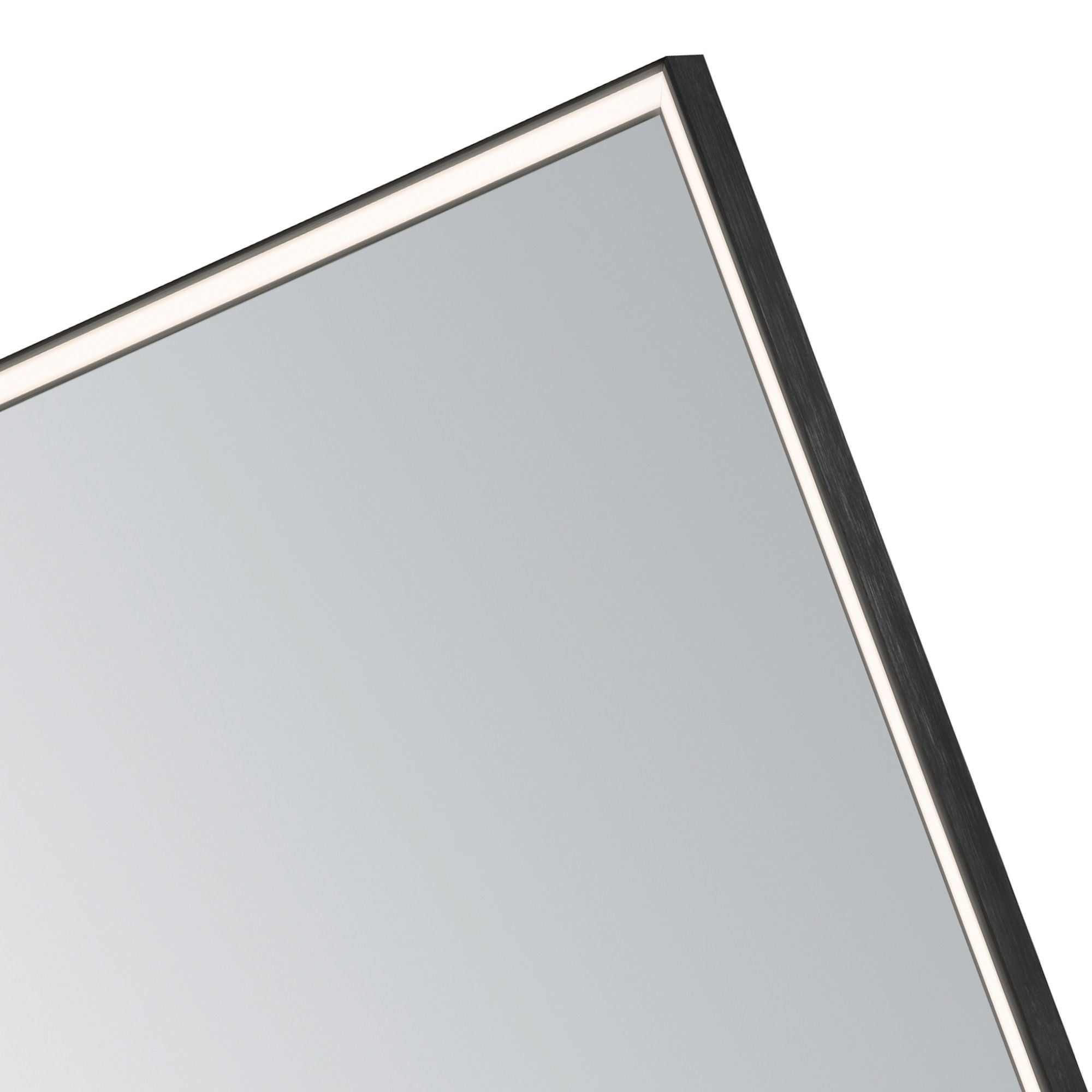Bevel 48" x 30" LED Mirror, Brushed Black Finish