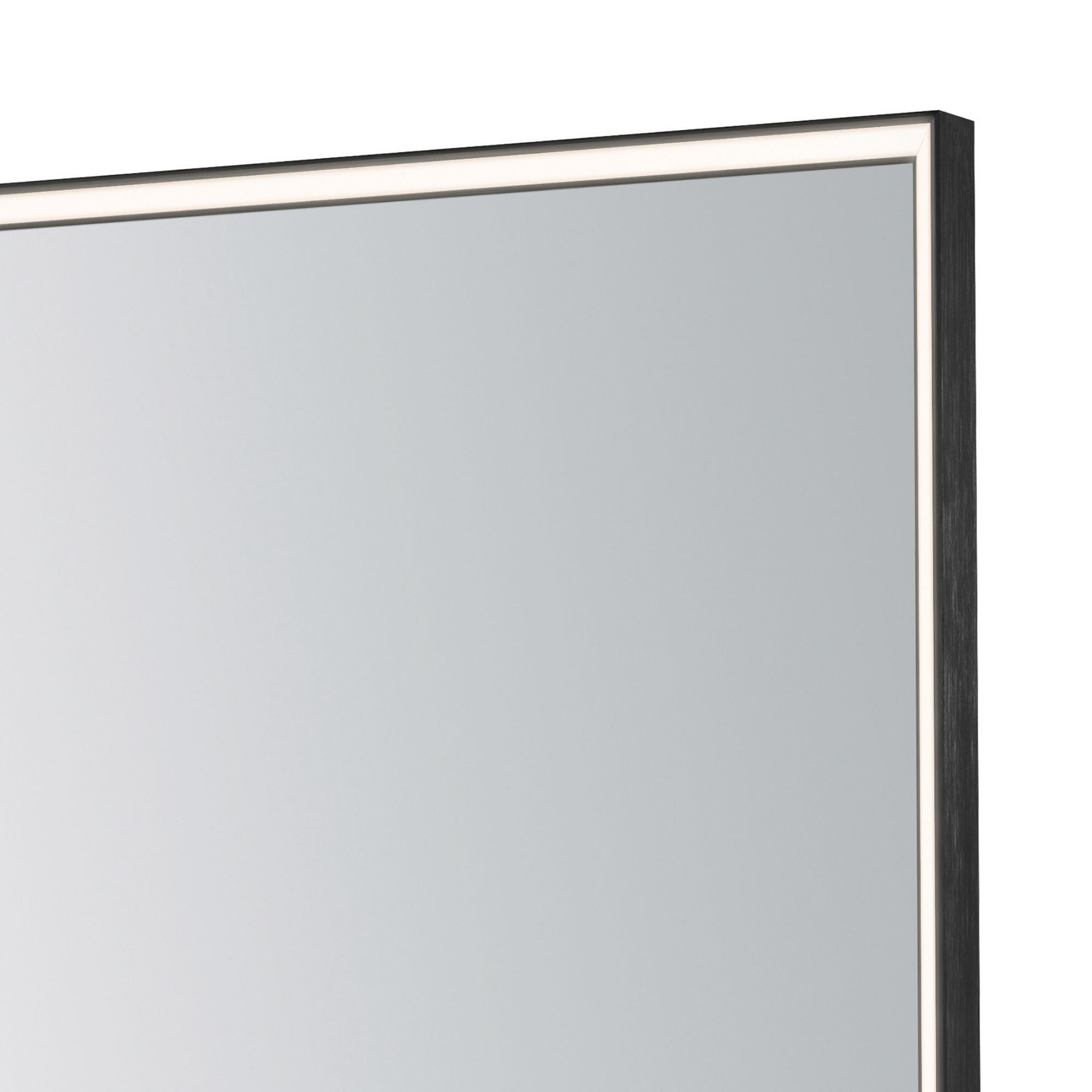 Bevel 48" x 30" LED Mirror, Brushed Black Finish