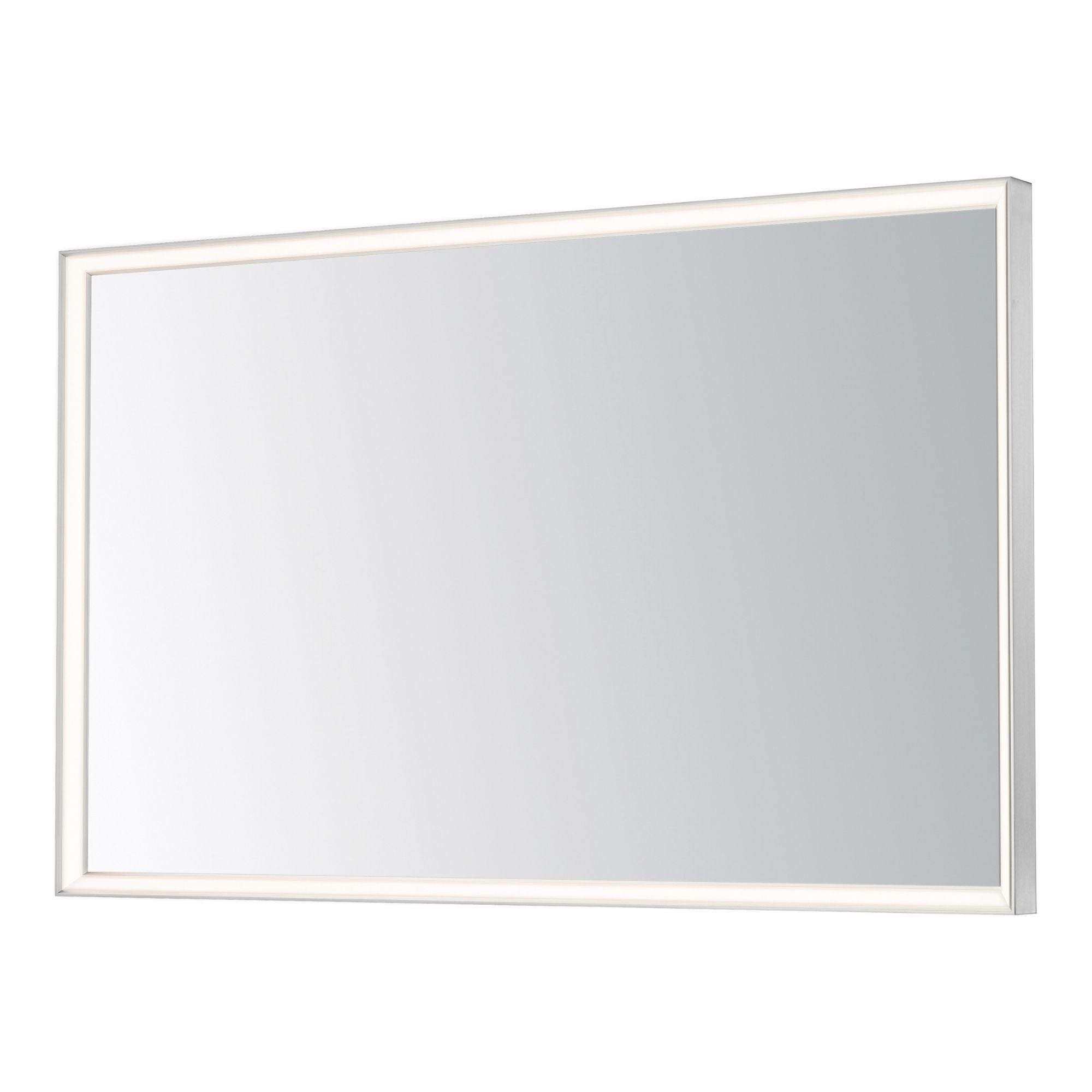 Bevel 48" x 30" LED Mirror, Satin Nickel Finish