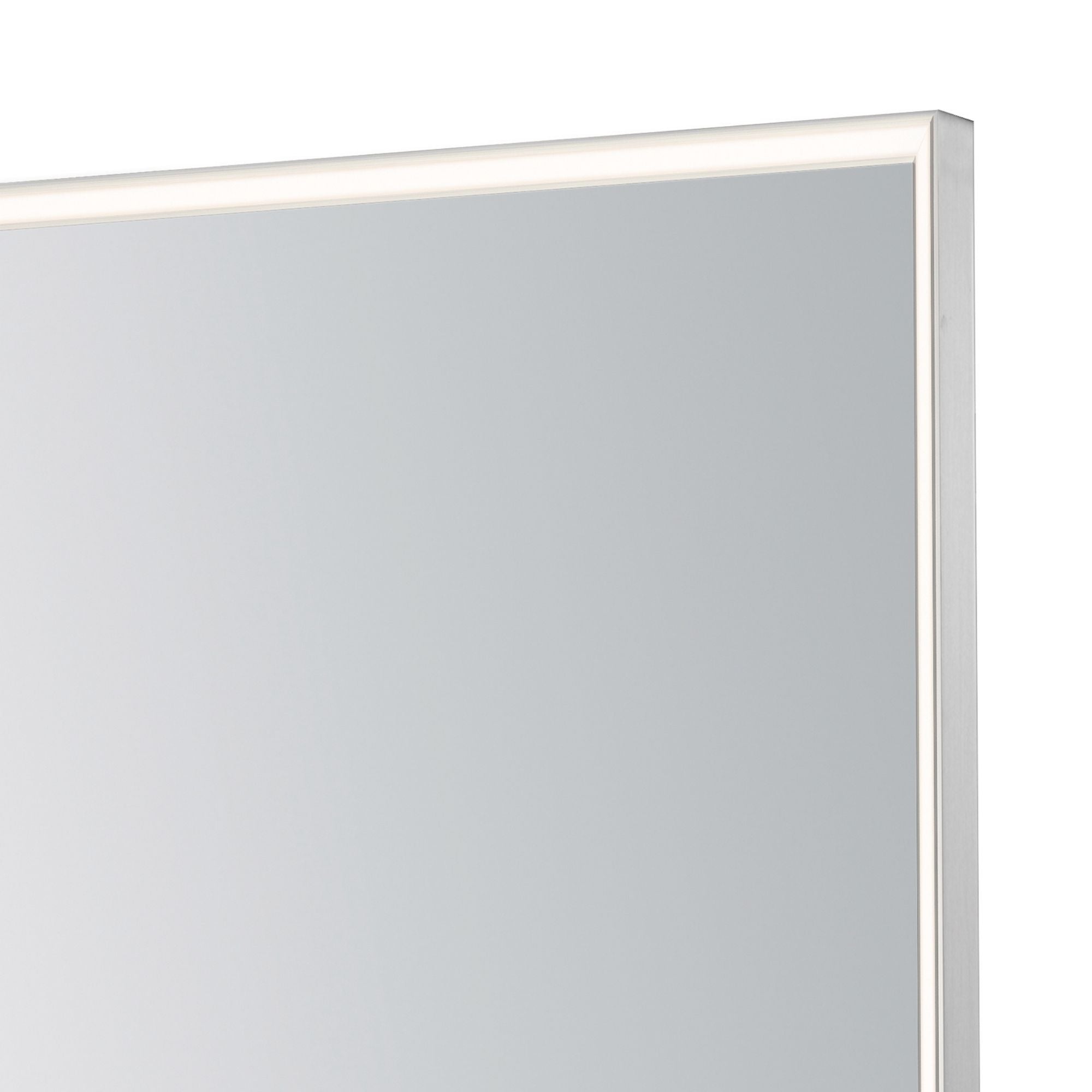Bevel 48" x 30" LED Mirror, Satin Nickel Finish