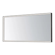 ET2 Lighting - Bevel 60" x 28" LED Mirror, Brushed Black Finish | Bees Lighting