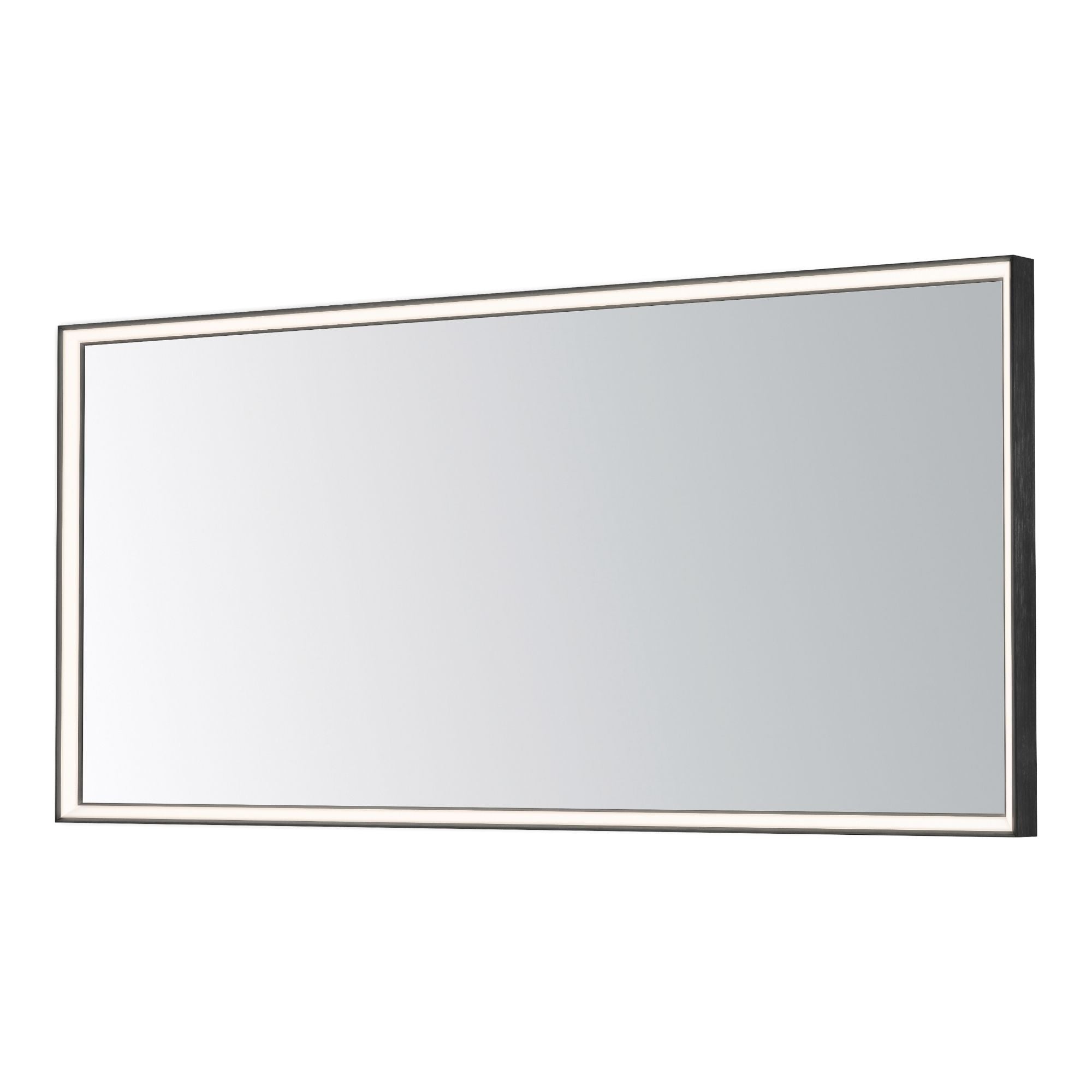 Bevel 60" x 28" LED Mirror, Brushed Black Finish