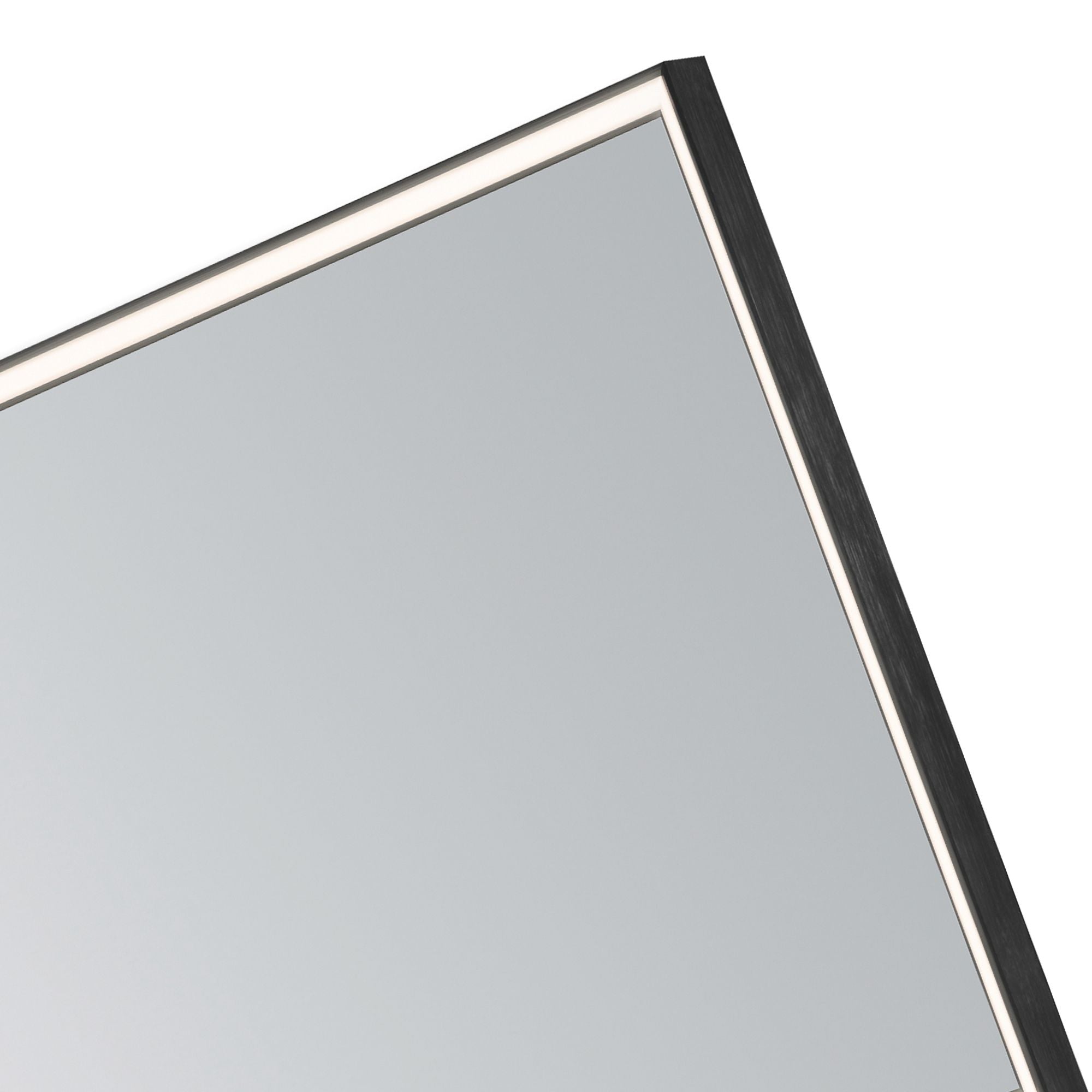 Bevel 60" x 28" LED Mirror, Brushed Black Finish