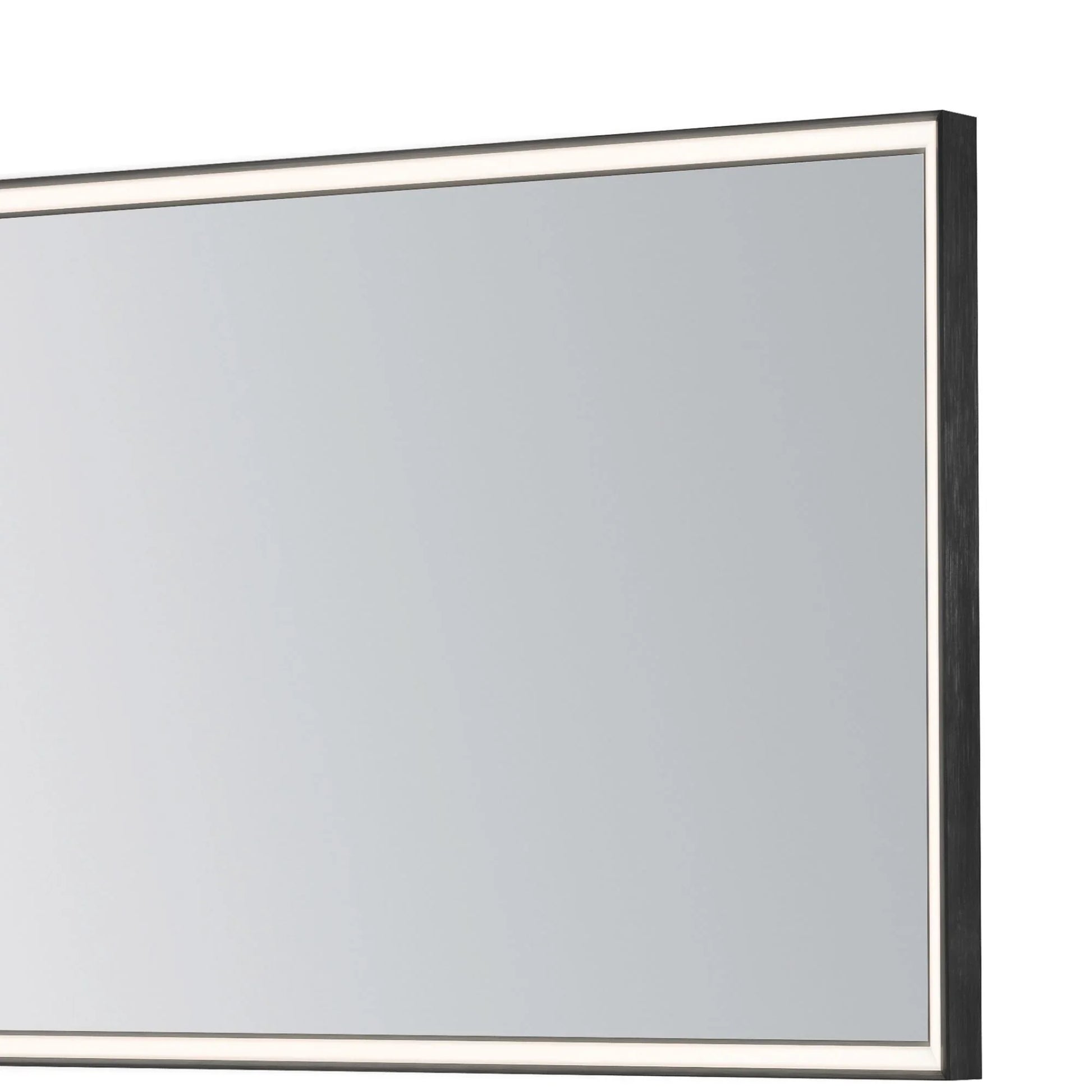 ET2 Lighting - Bevel 60" x 28" LED Mirror, Brushed Black Finish | Bees Lighting