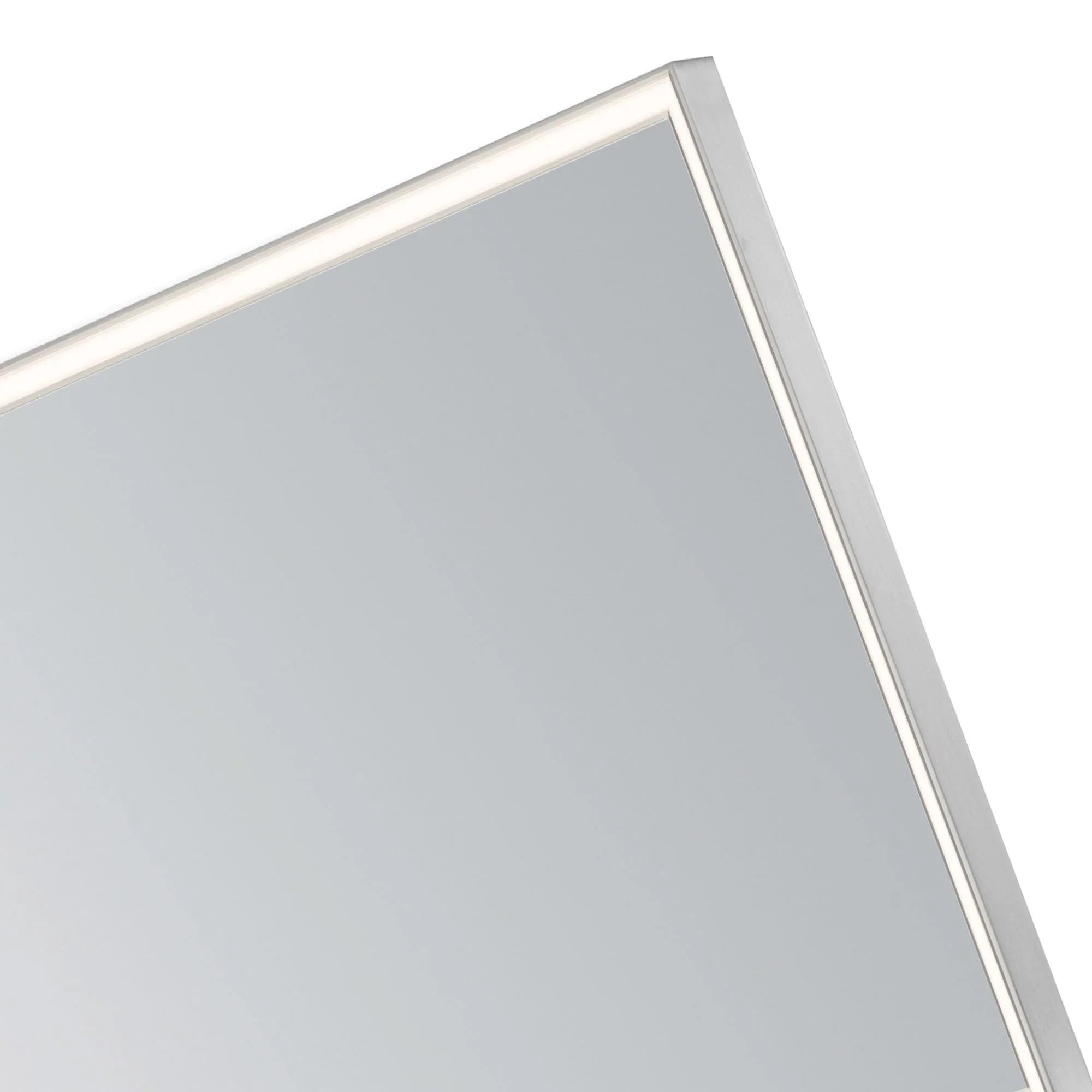 ET2 Lighting - Bevel 60" x 28" LED Mirror, Satin Nickel Finish | Bees Lighting