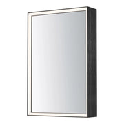 ET2 Lighting - Bevel 24" x 36" Medicine Cabinet LED Mirror, Brushed Black Finish | Bees Lighting