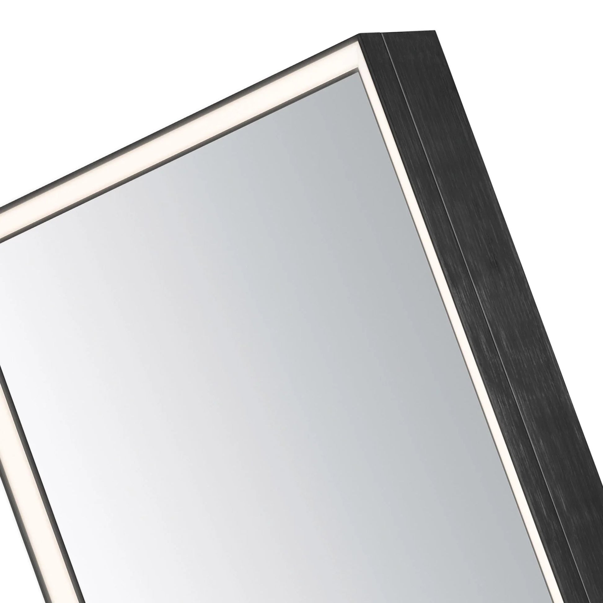 ET2 Lighting - Bevel 24" x 36" Medicine Cabinet LED Mirror, Brushed Black Finish | Bees Lighting