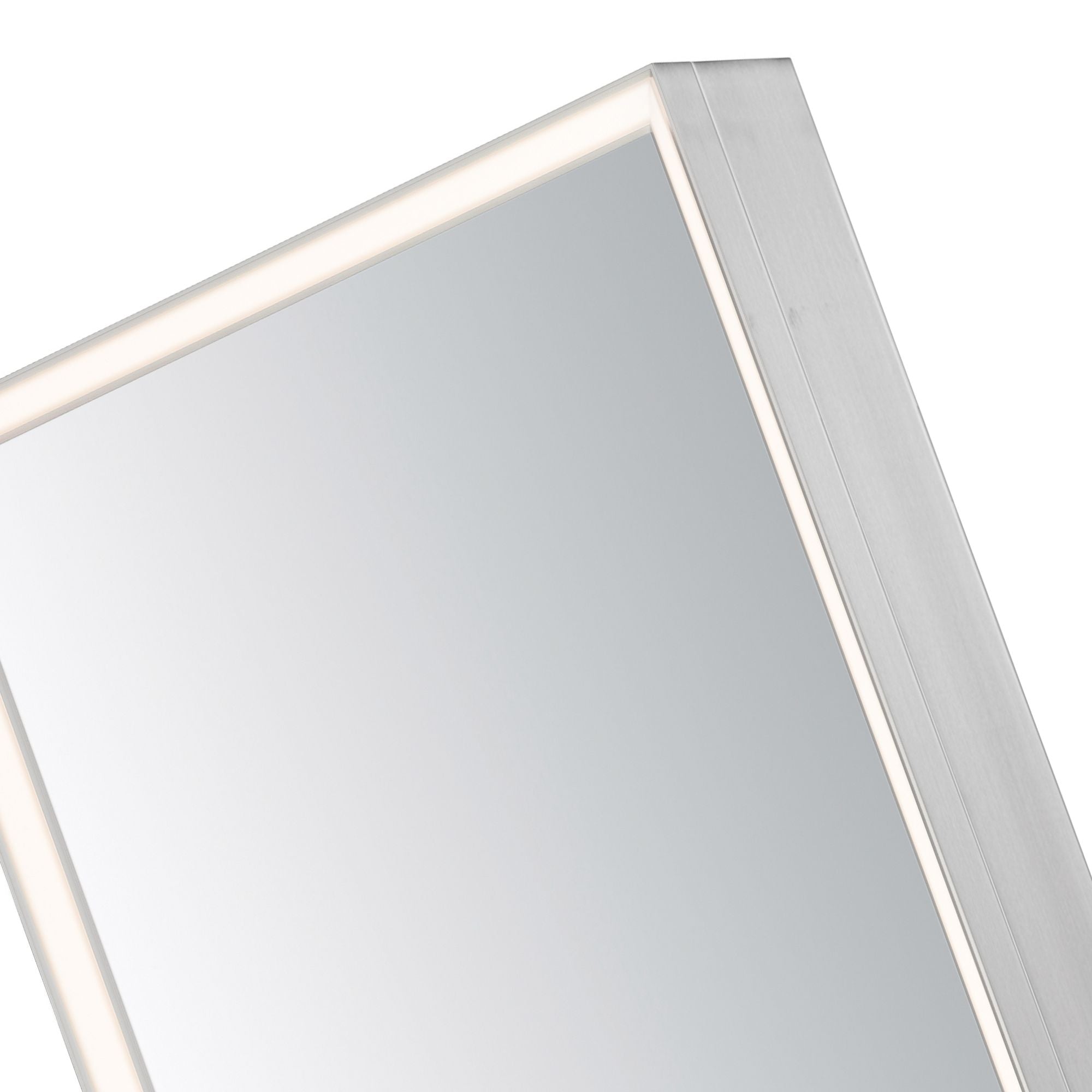 Bevel 24" x 36" Medicine Cabinet LED Mirror, Satin Nickel Finish