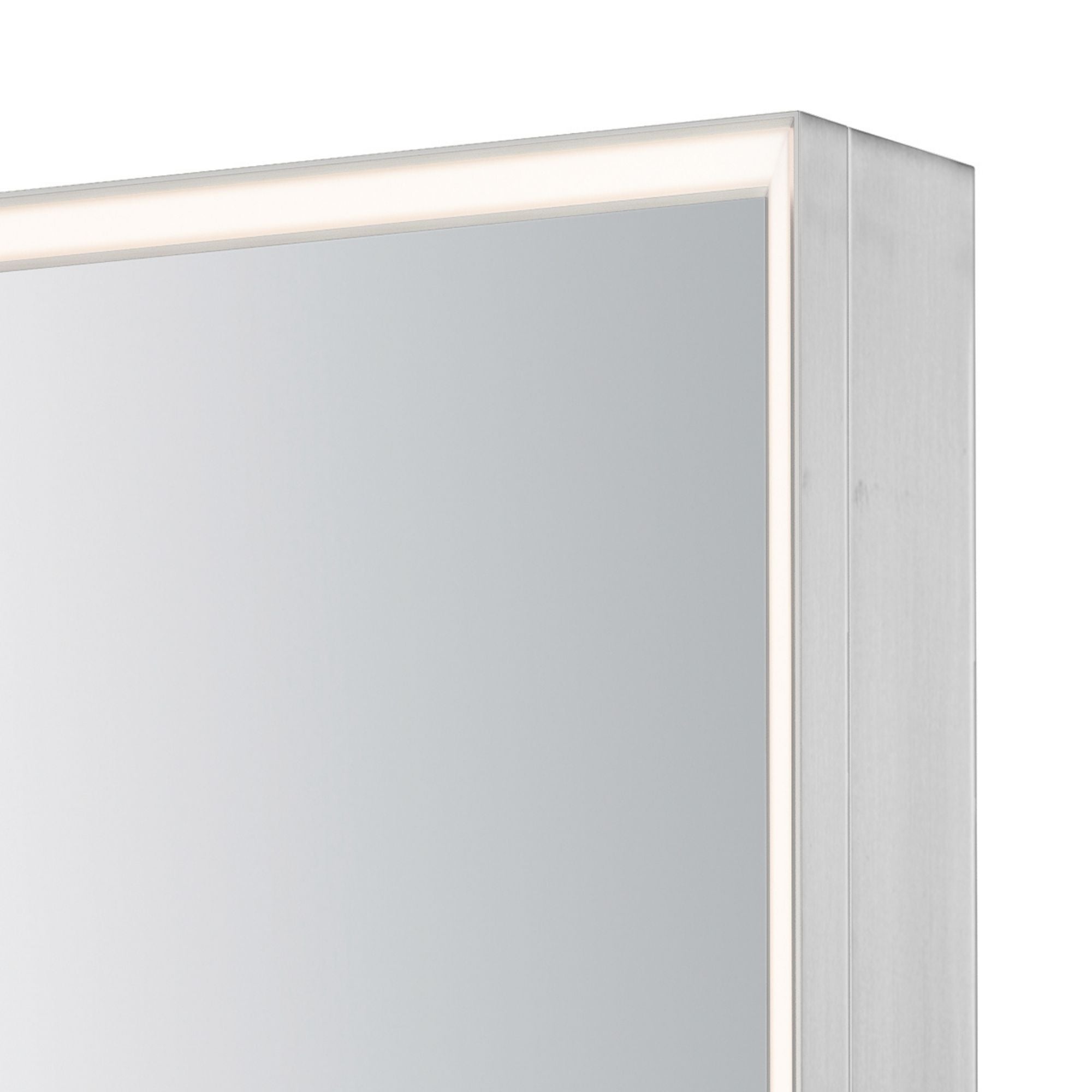 Bevel 24" x 36" Medicine Cabinet LED Mirror, Satin Nickel Finish
