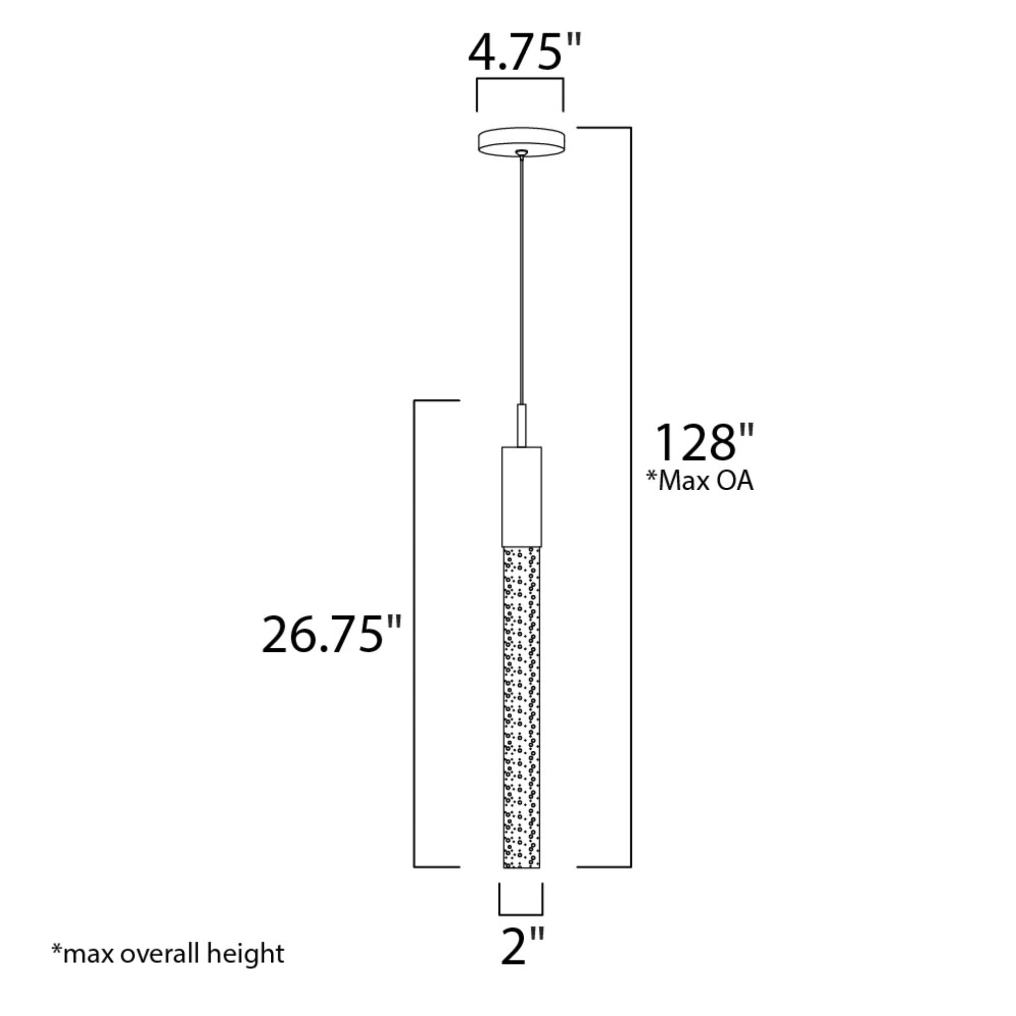Big Fizz 5" Mini LED Pendant, Polished Chrome Finish
