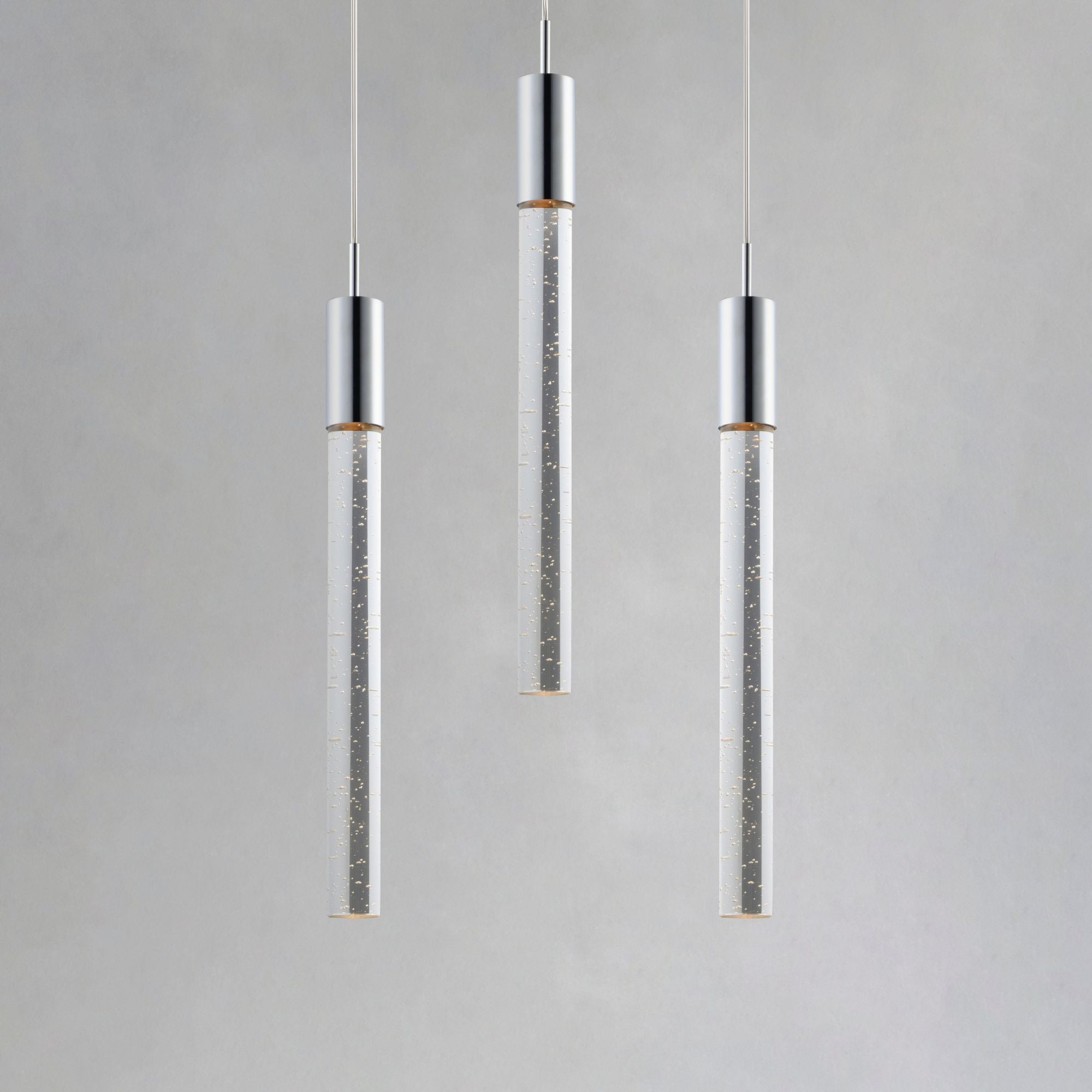 Big Fizz 13" 3-Light LED Pendant, Polished Chrome Finish
