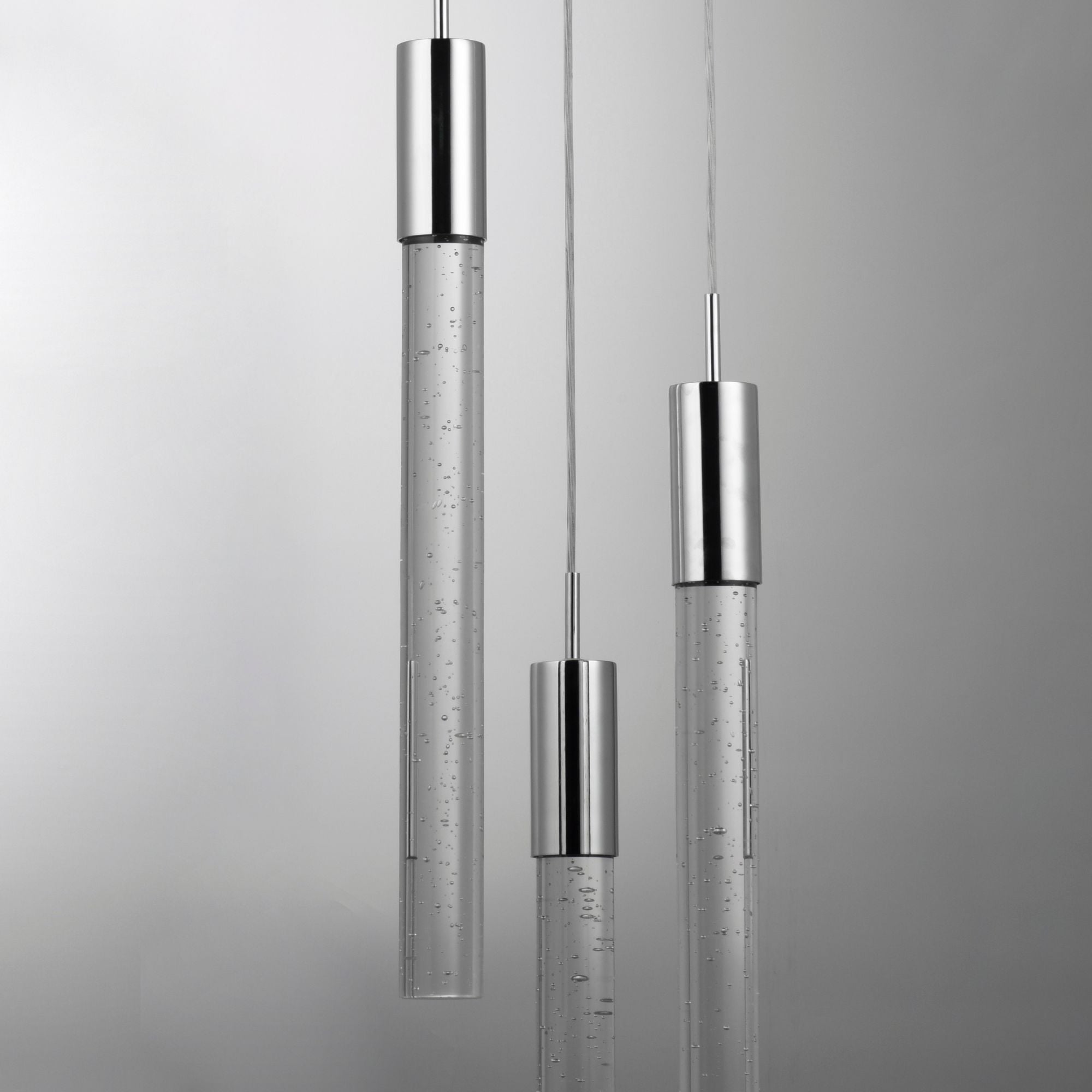 Big Fizz 13" 3-Light LED Pendant, Polished Chrome Finish