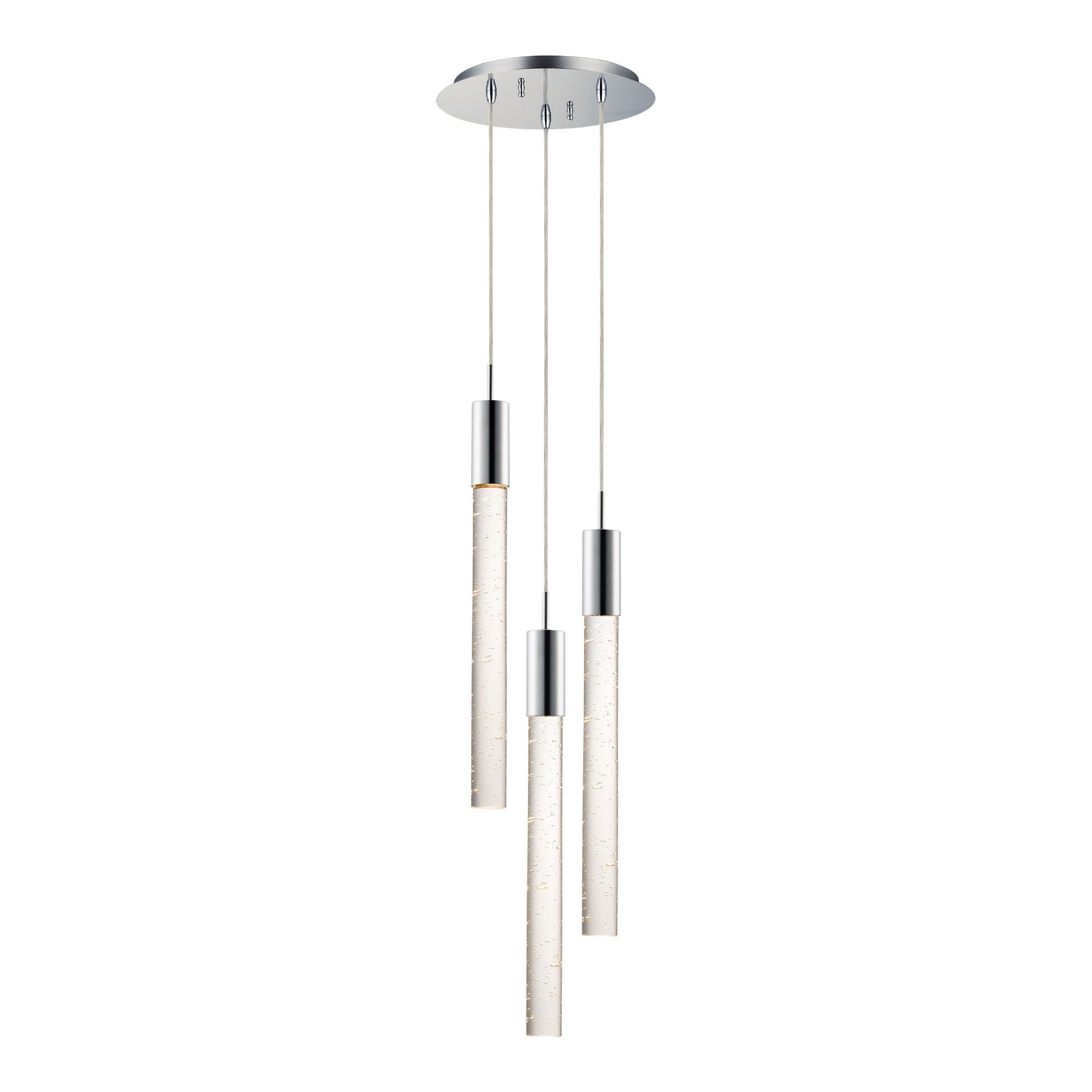 Big Fizz 13" 3-Light LED Pendant, Polished Chrome Finish