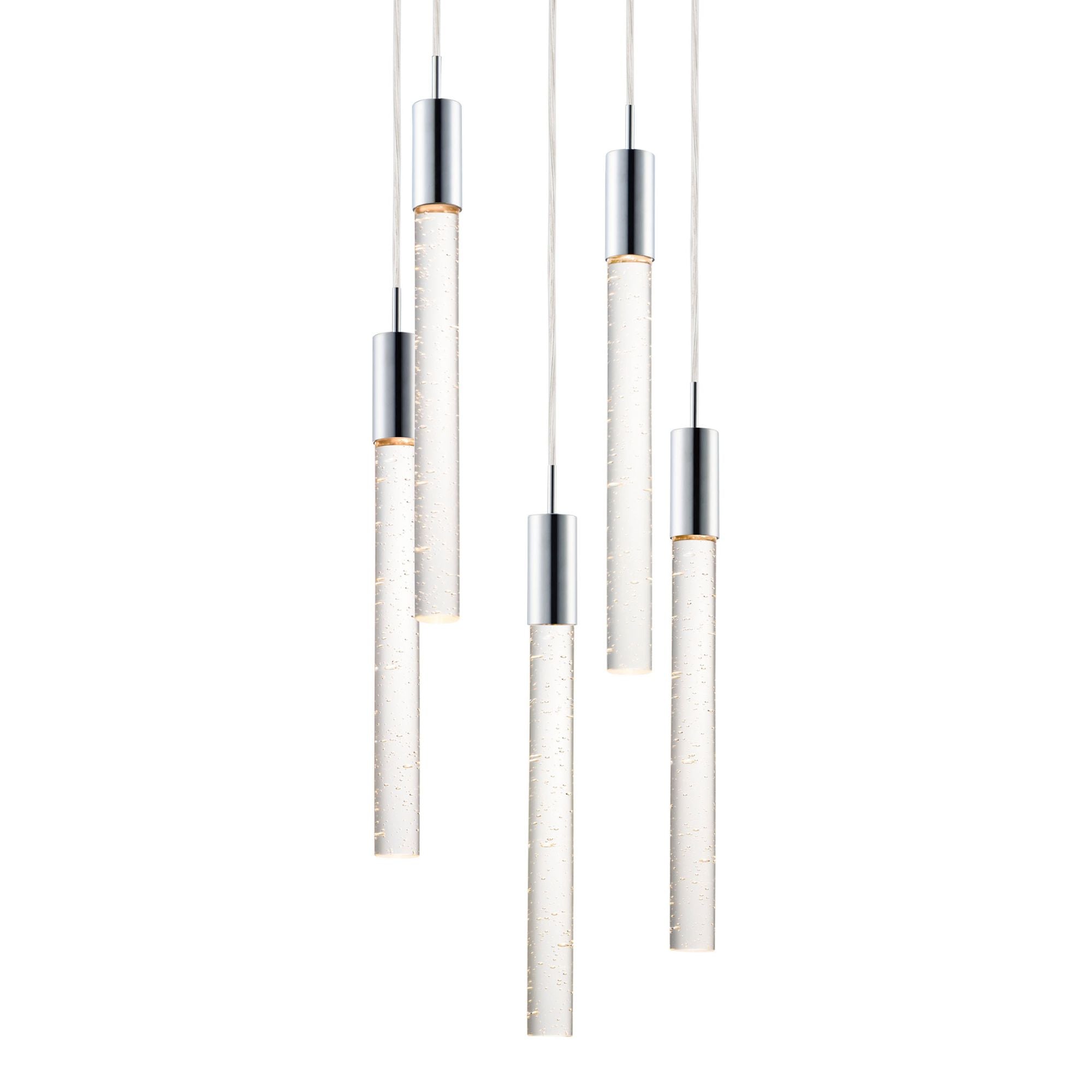 Big Fizz 13" 5-Light LED Pendant, Polished Chrome Finish