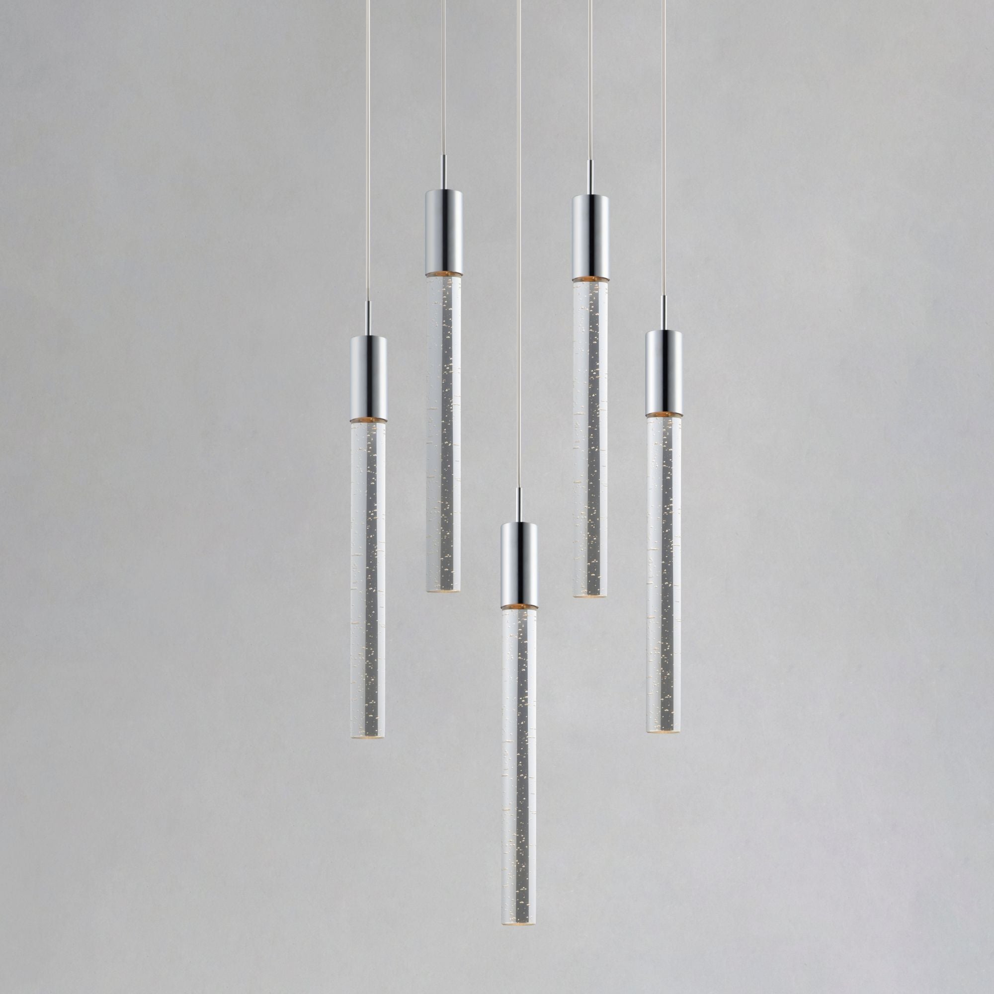Big Fizz 13" 5-Light LED Pendant, Polished Chrome Finish