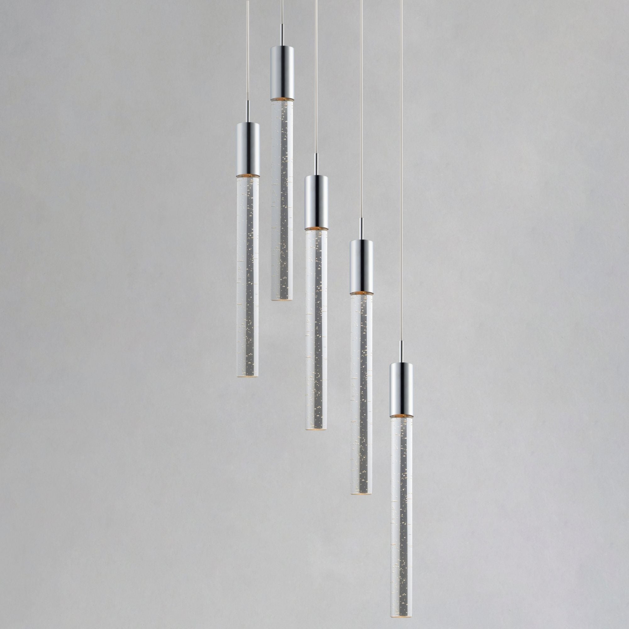 Big Fizz 13" 5-Light LED Pendant, Polished Chrome Finish