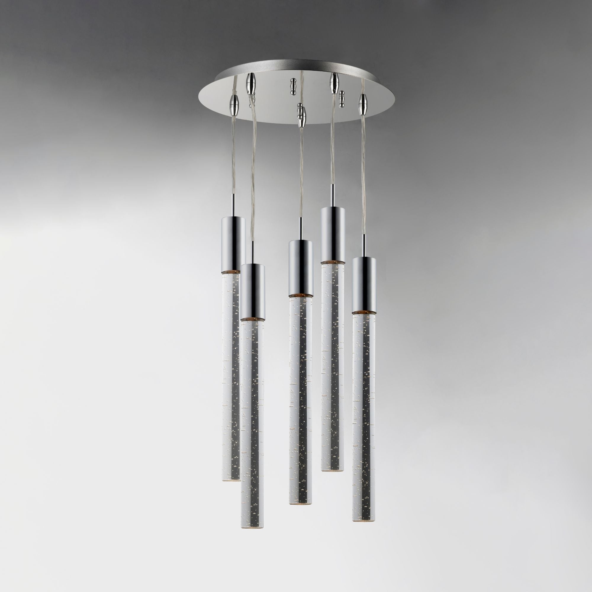 Big Fizz 13" 5-Light LED Pendant, Polished Chrome Finish