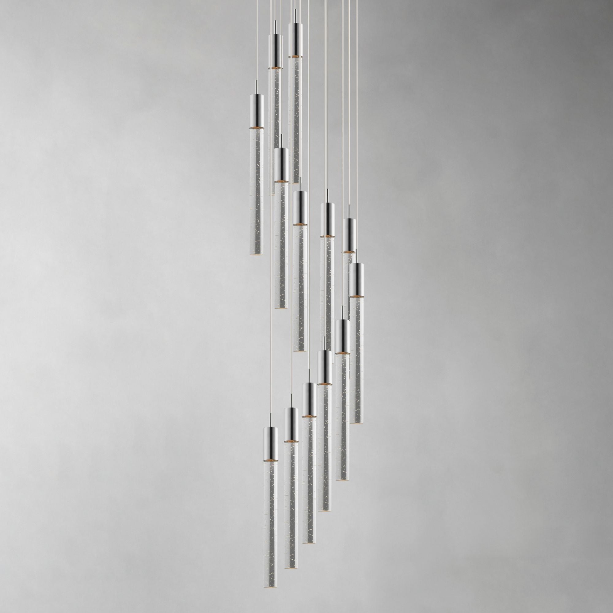 Big Fizz 20" 13-Light LED Pendant, Polished Chrome Finish