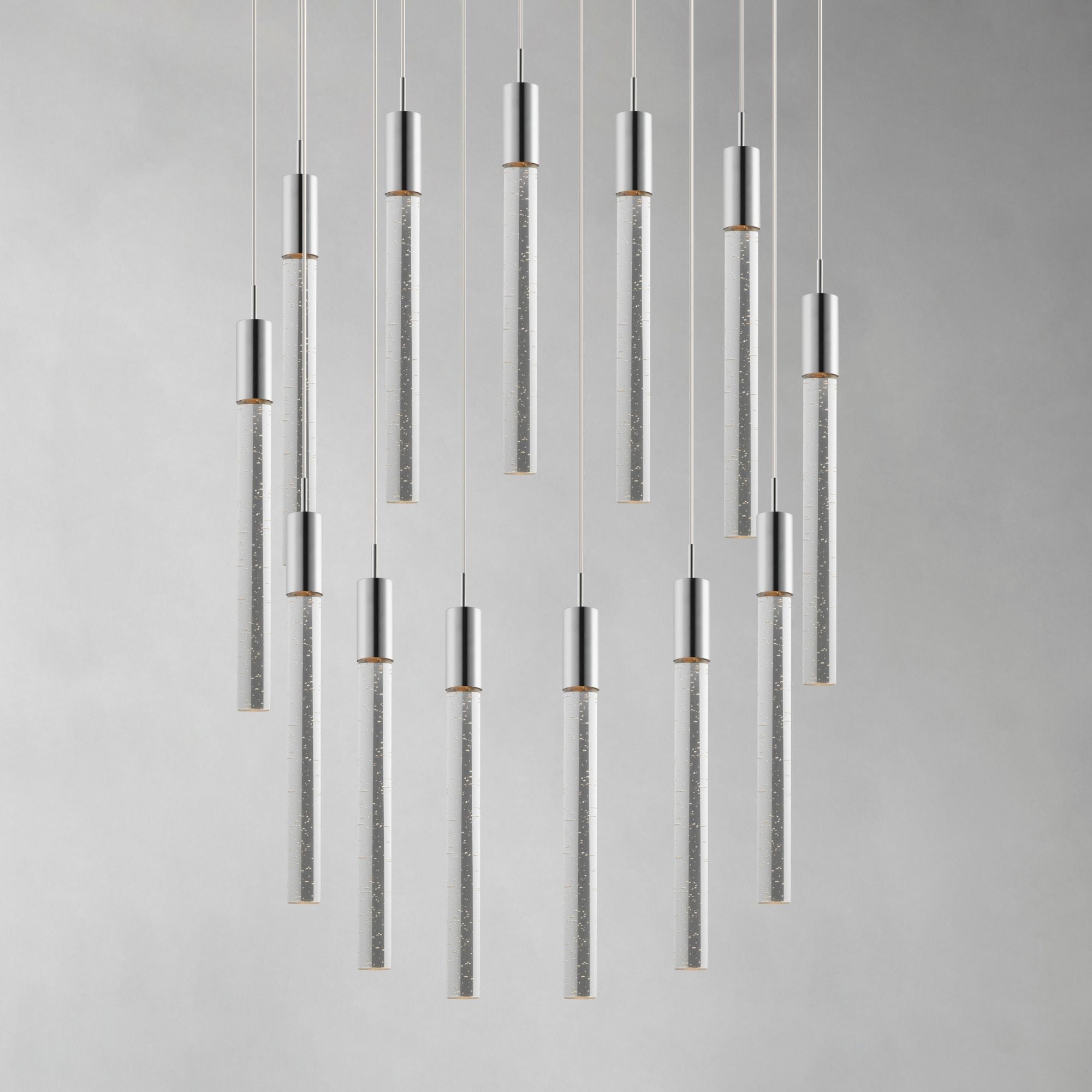 Big Fizz 20" 13-Light LED Pendant, Polished Chrome Finish