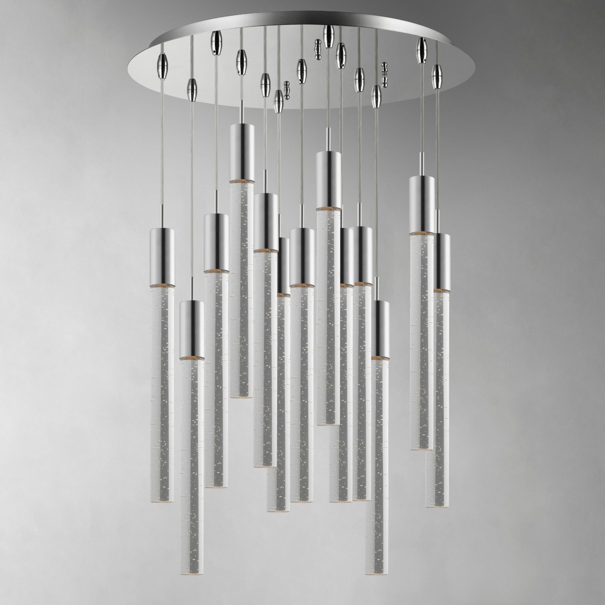 Big Fizz 20" 13-Light LED Pendant, Polished Chrome Finish