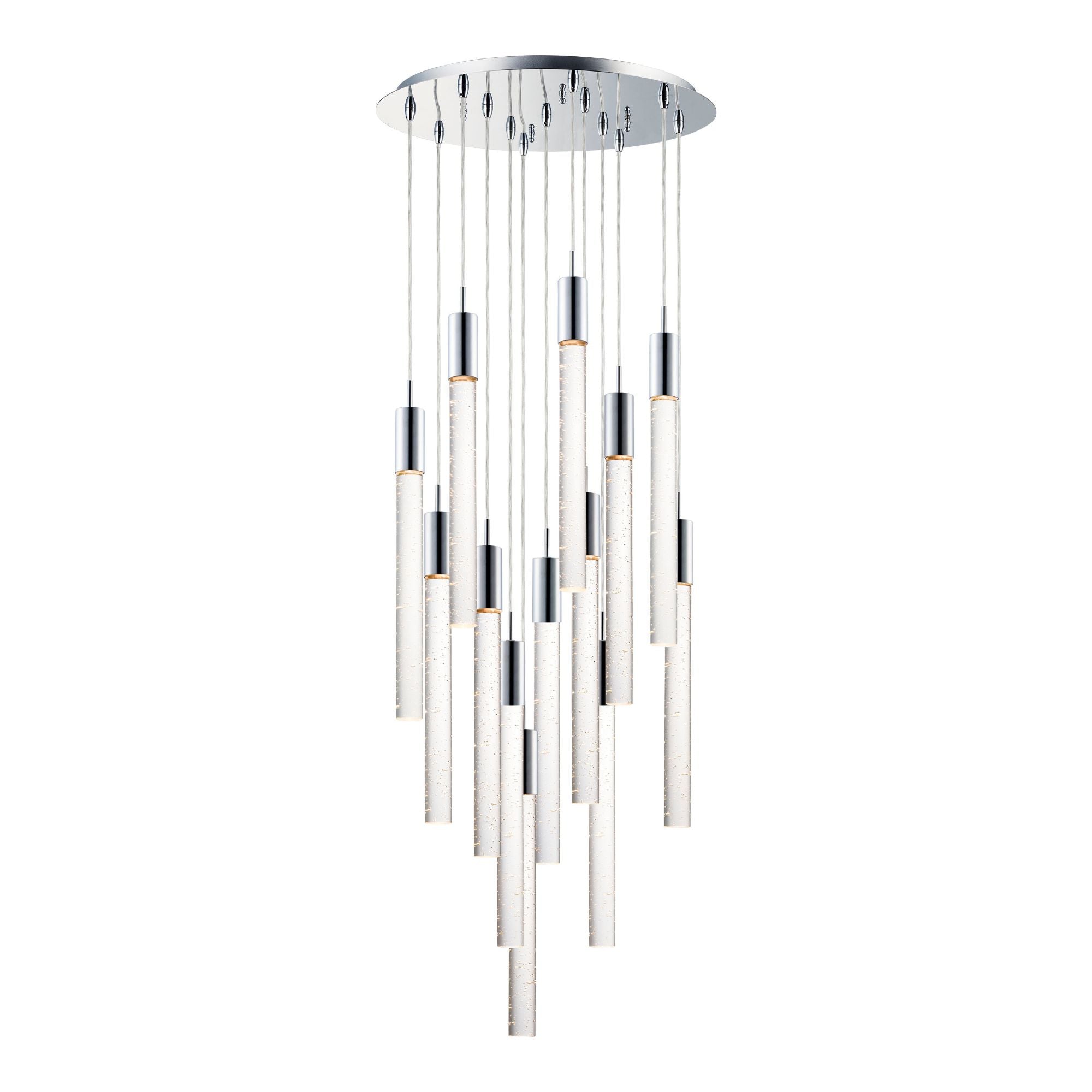 Big Fizz 20" 13-Light LED Pendant, Polished Chrome Finish
