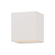 Blok 5" LED Outdoor Wall Sconce, White Finish