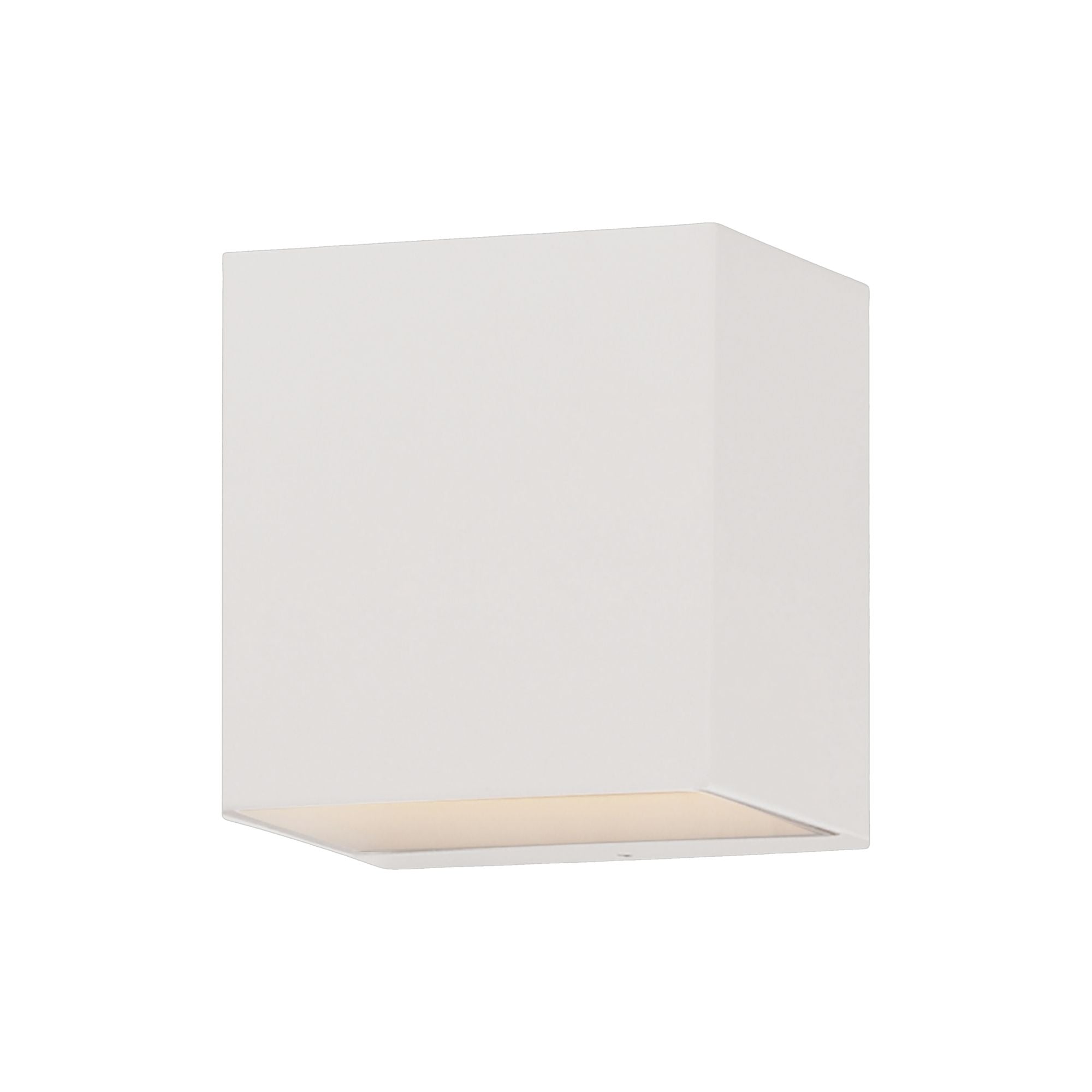 Blok 5" LED Outdoor Wall Sconce, White Finish