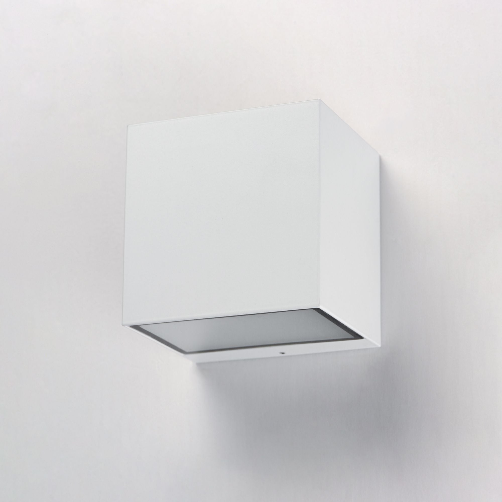 Blok 5" LED Outdoor Wall Sconce, White Finish