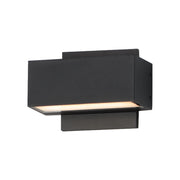 Blok 7" LED Outdoor Wall Sconce, Black Finish