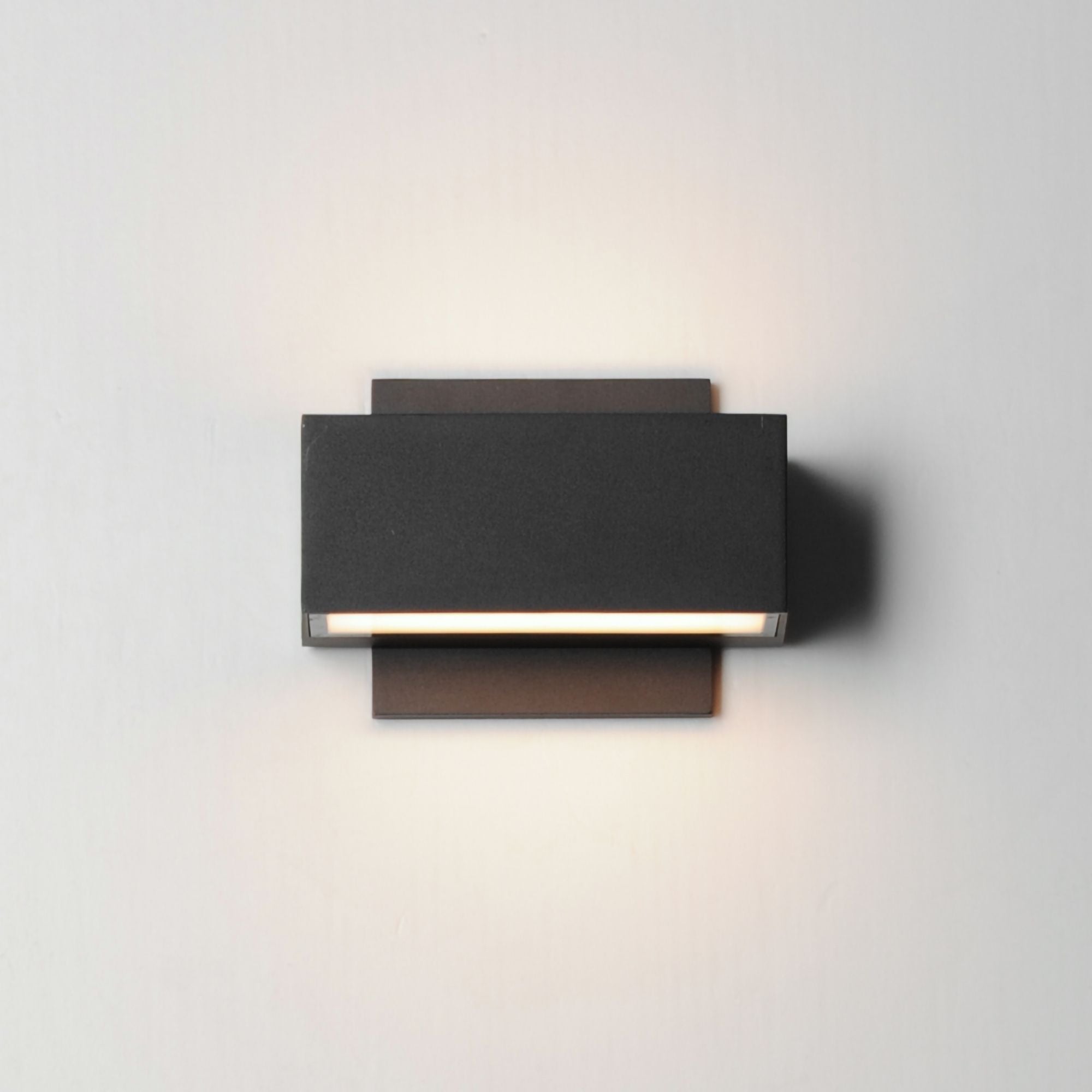 Blok 7" LED Outdoor Wall Sconce, Black Finish