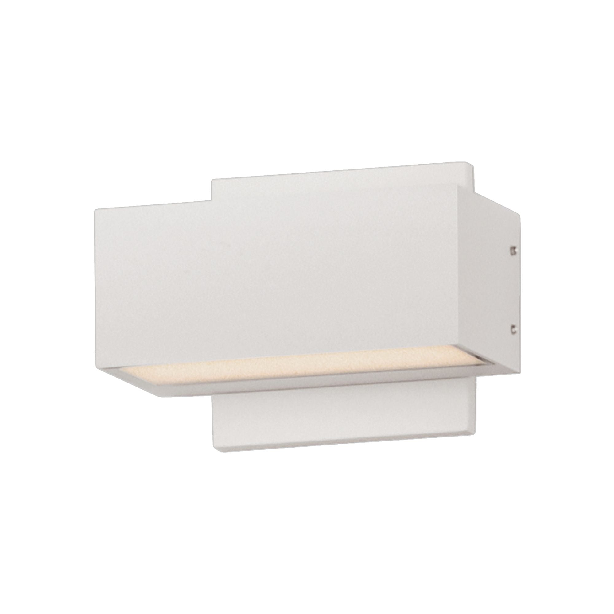 Blok 7" LED Outdoor Wall Sconce, White Finish