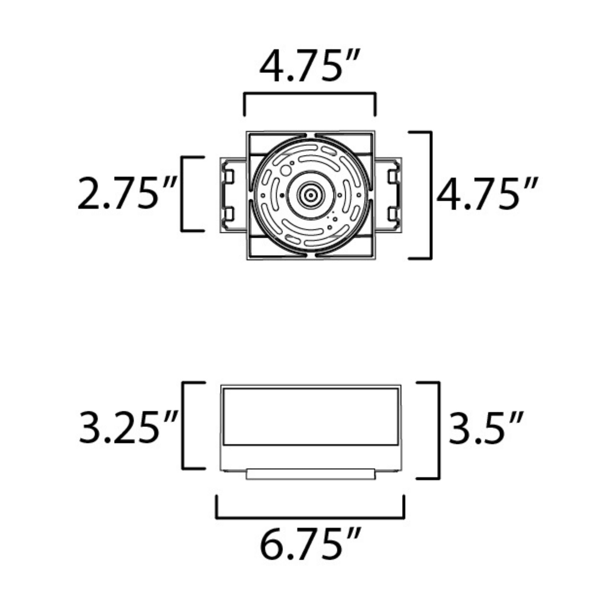 Blok 7" LED Outdoor Wall Sconce, White Finish
