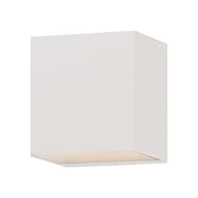 Blok 6" LED Outdoor Wall Sconce, White Finish