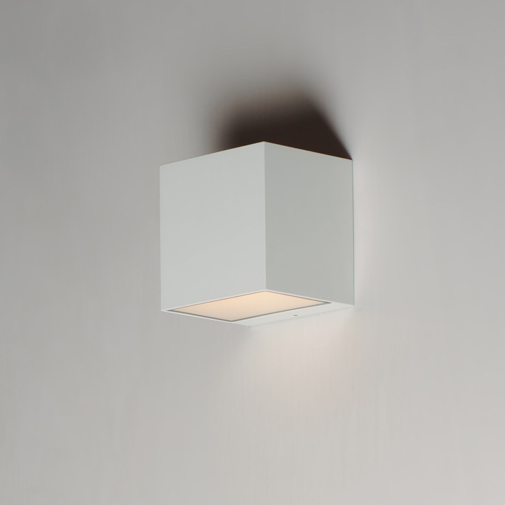 Blok 6" LED Outdoor Wall Sconce, White Finish