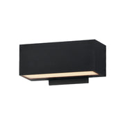 Blok 9" LED Outdoor Wall Sconce, Black Finish