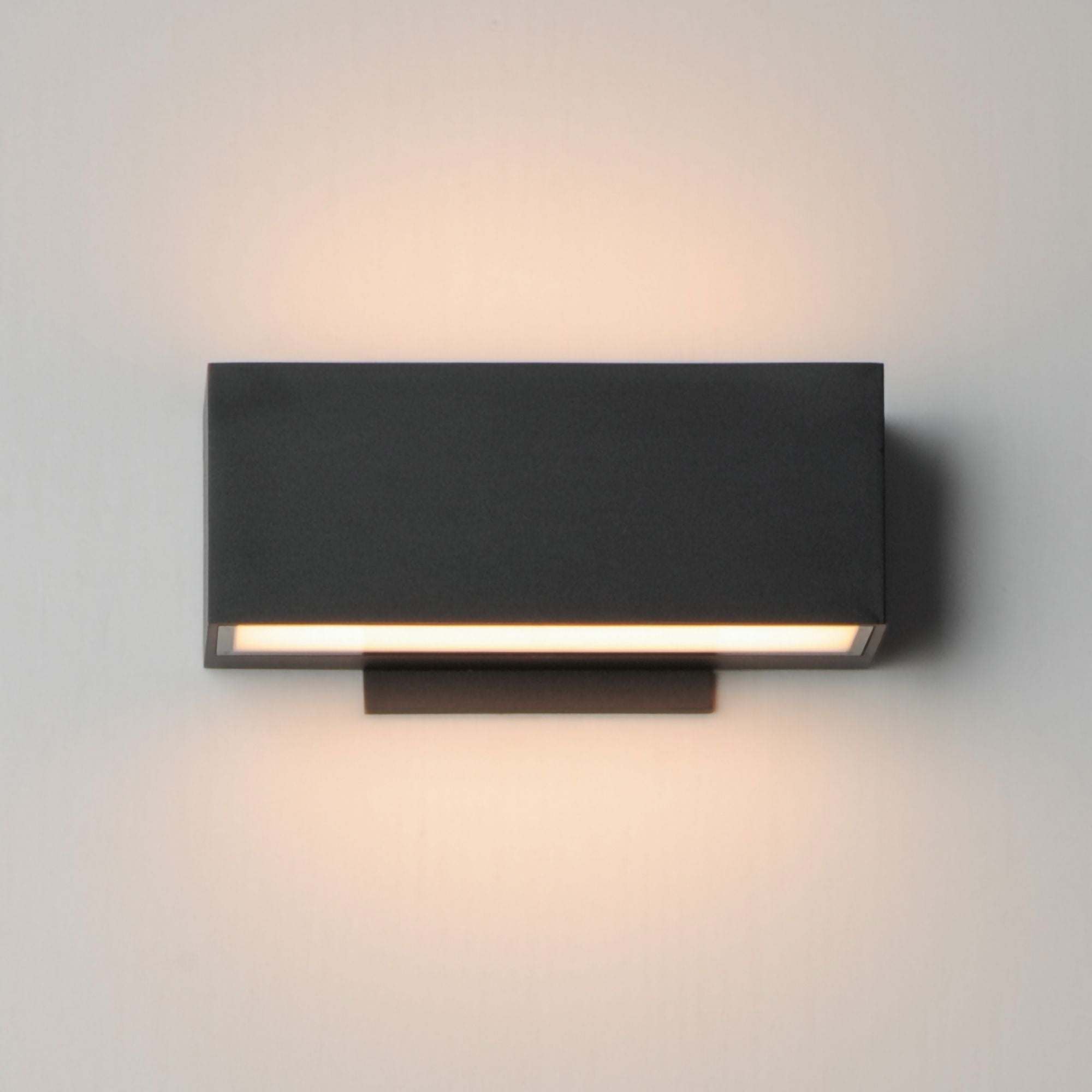 Blok 9" LED Outdoor Wall Sconce, Black Finish