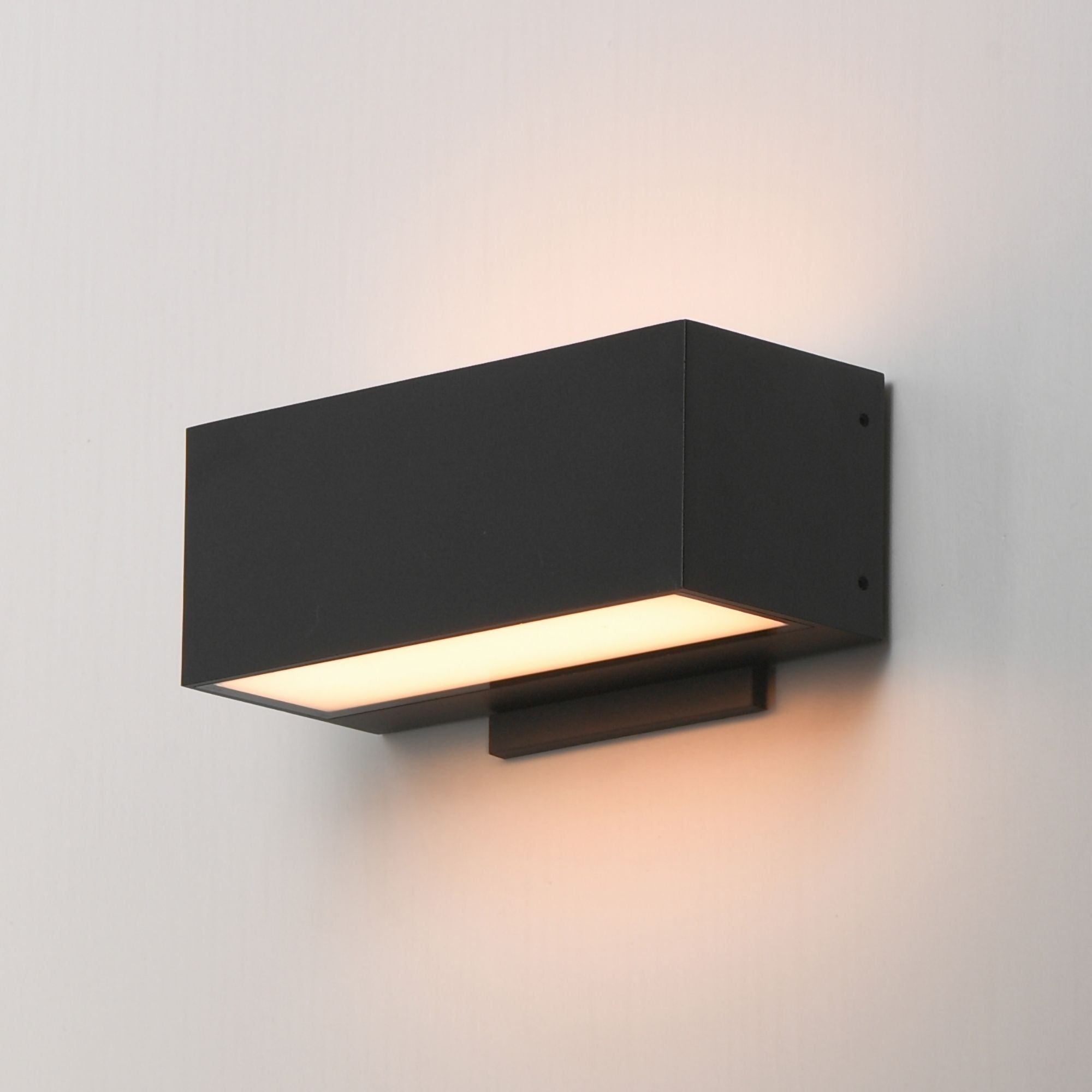Blok 9" LED Outdoor Wall Sconce, Black Finish